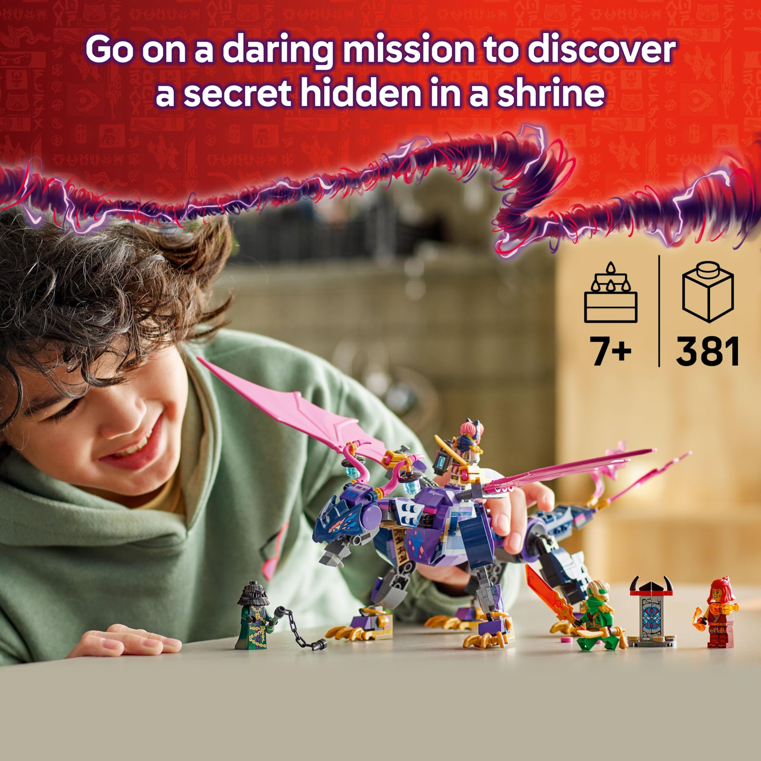 LEGO NINJAGO Rontu the Master Dragon 71842 Building Set | Ages 7+ | 4 Minifigures