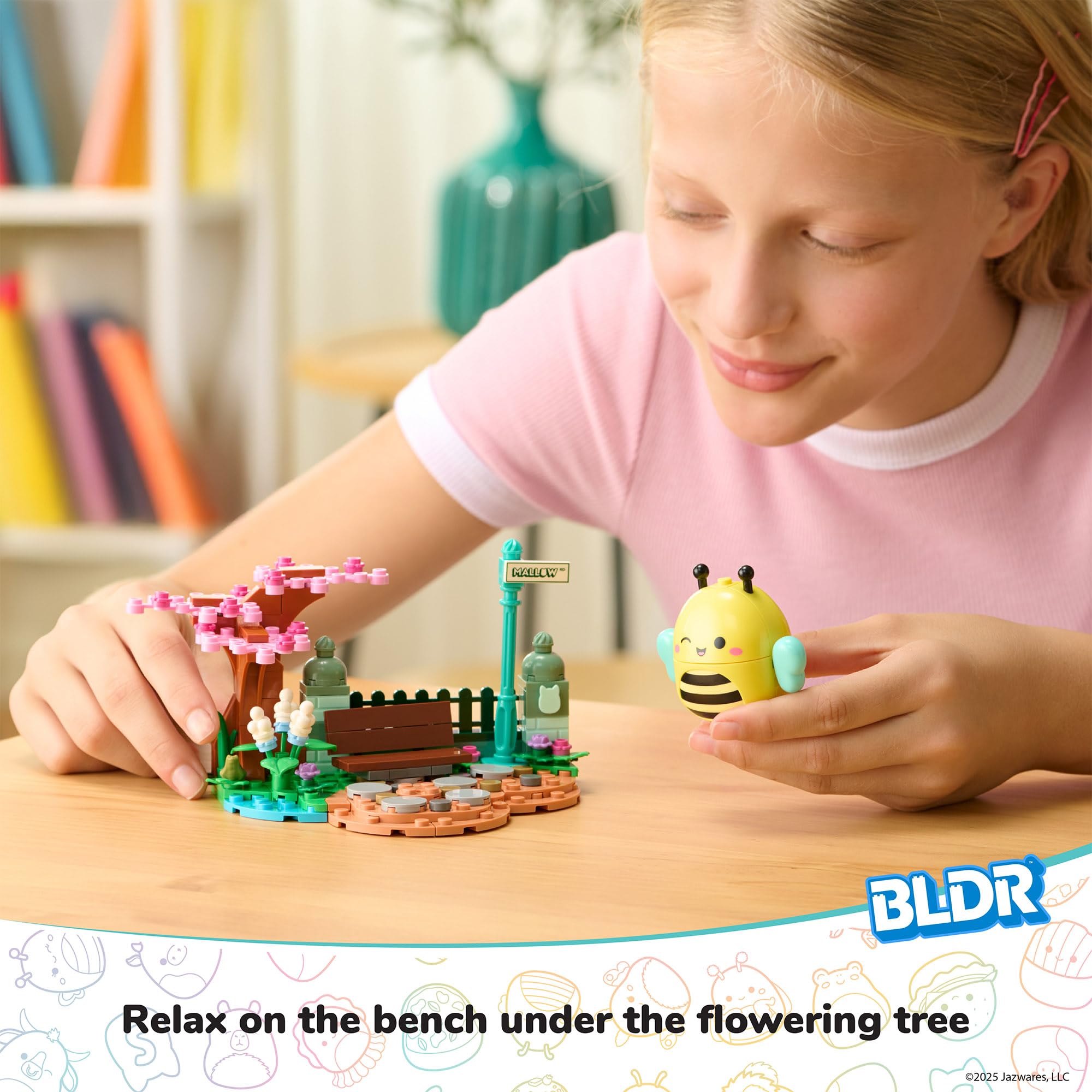 BLDR Squishmallows Sunny’s Park Life Building Set - 155-Piece Floral Playset with Sunny the Bee Figure 12