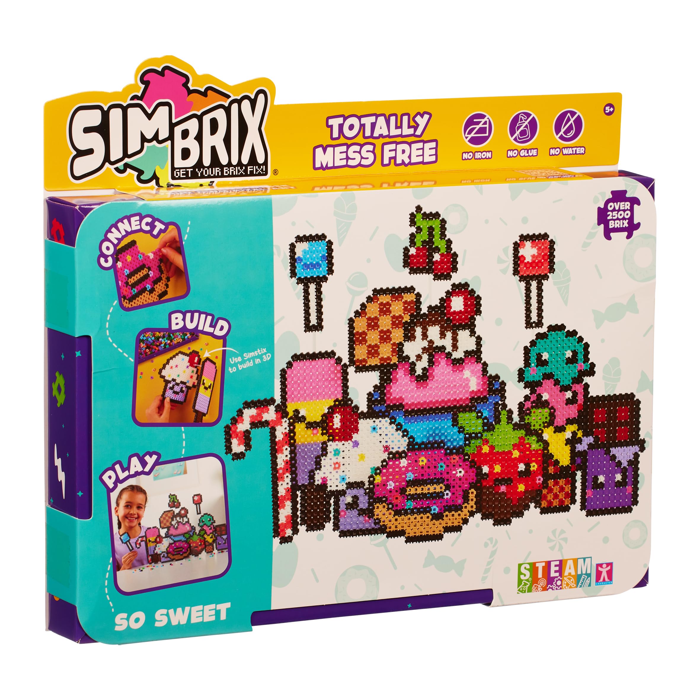 Simbrix Feature Pack So Sweet - 2500+ Piece Reusable Building Set for Creative Play 8