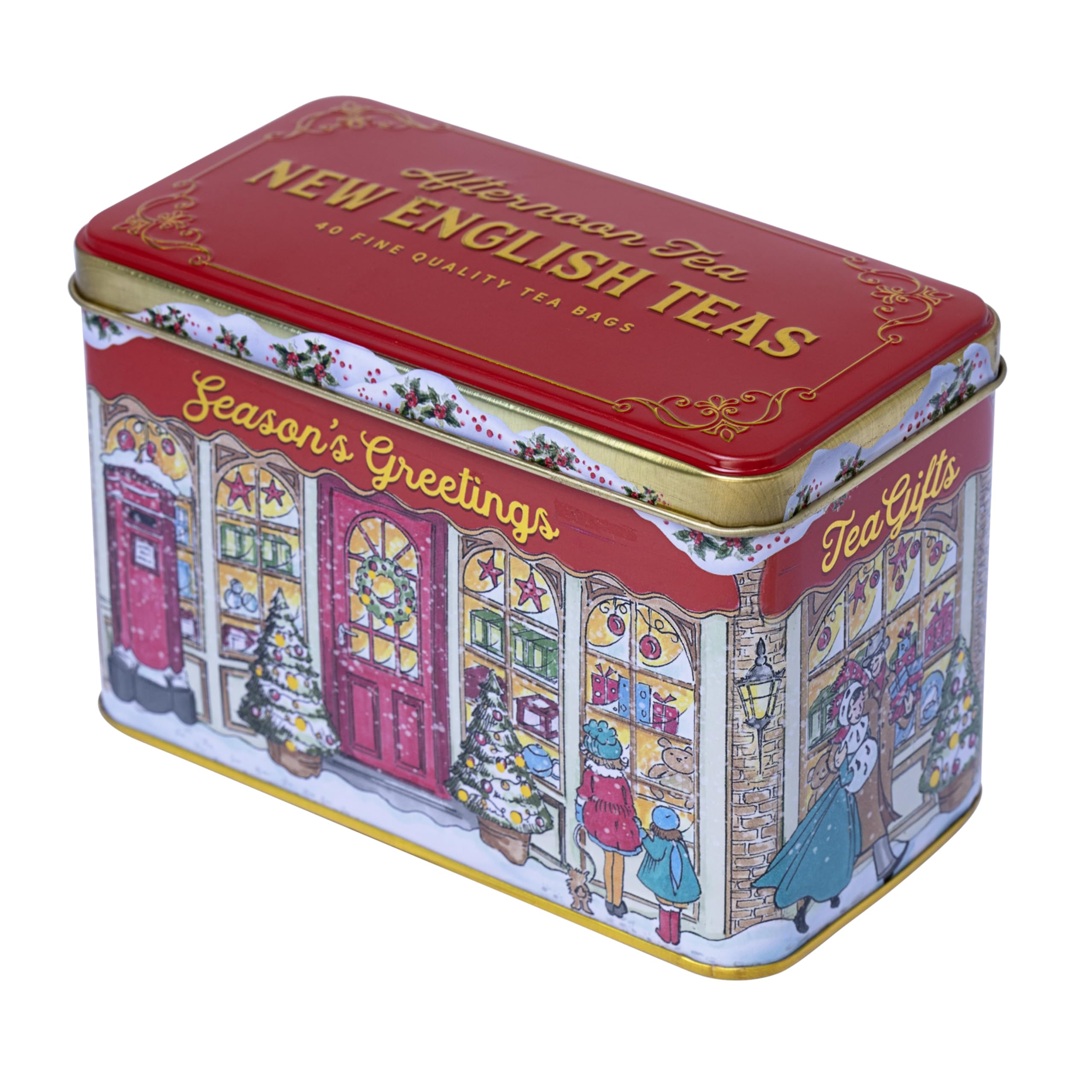 New English Teas Season's Greetings Christmas Tea Tin with 40 Afternoon Tea Bags 11