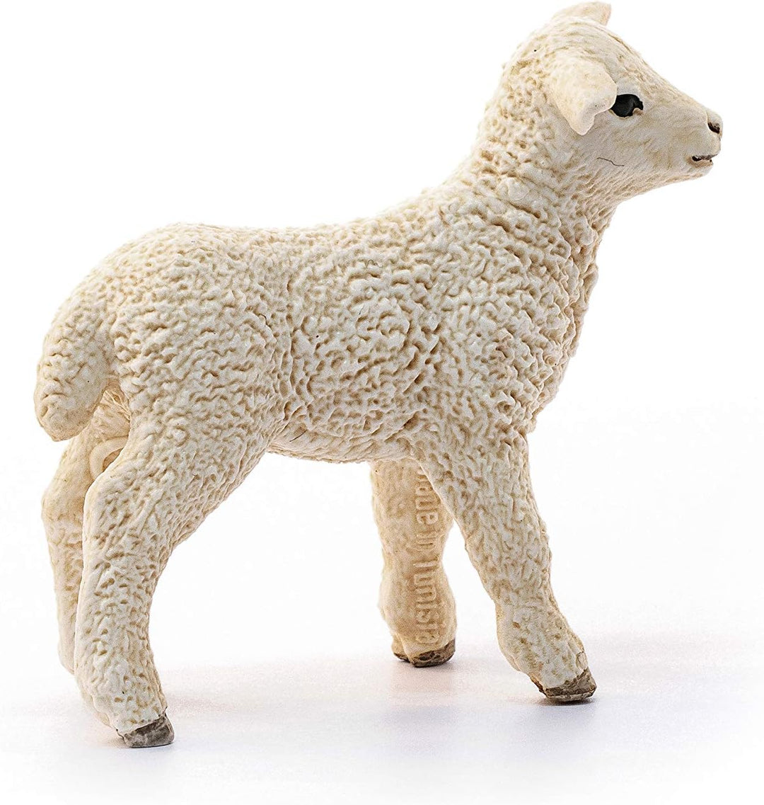 Schleich 13883 Lamb Farm World Toy Figurine - Realistic Hand-Painted Farm Animal Figure for Kids Aged 3+