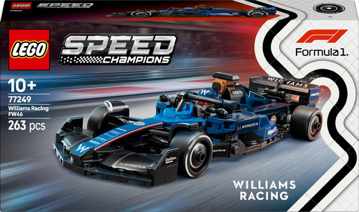 LEGO Speed Champions Williams Racing FW46 F1 Race Car Toy with Driver Minifigure - Building Set for 10+