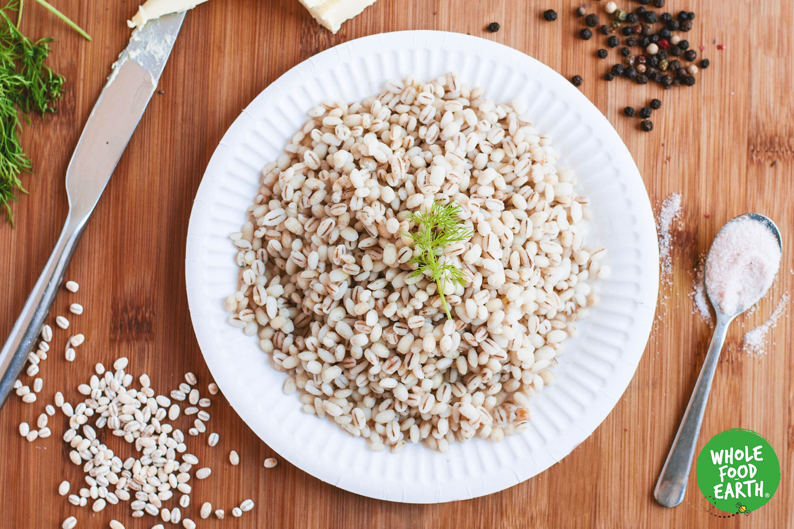 Wholefood Earth Pearl Barley 500g | GMO-Free | High Fibre | Vegan | Recyclable Packaging 4
