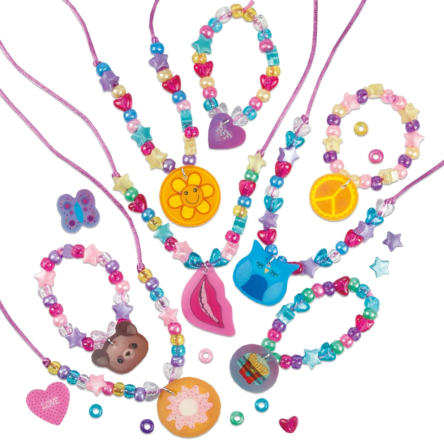 Galt Flip Jewellery Craft Kit - Picture Changing Discs & 200 Beads for Kids 5+ 2
