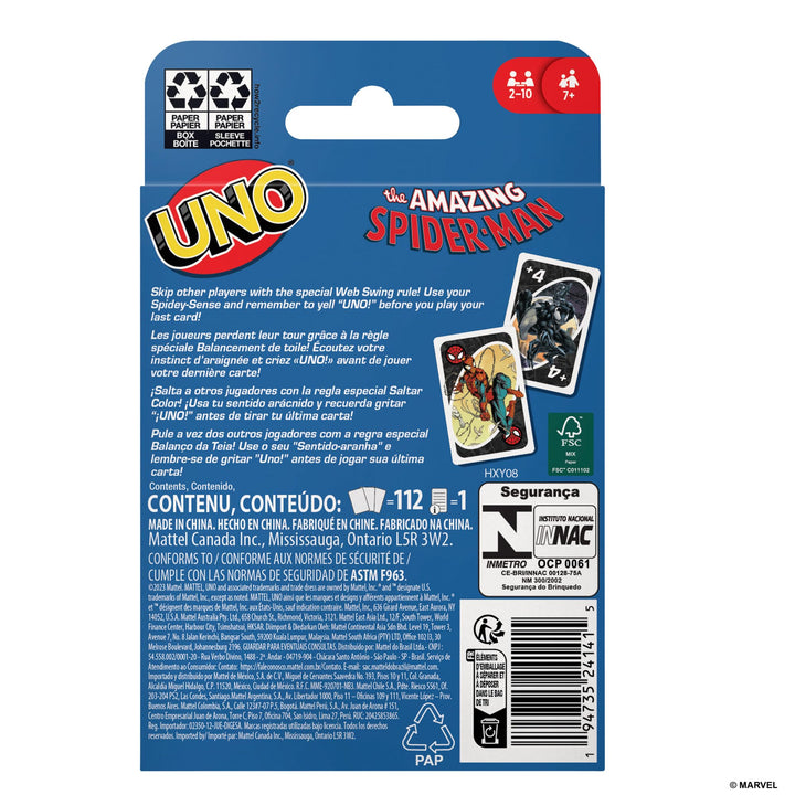 Mattel Games UNO The Amazing Spider-Man Card Game