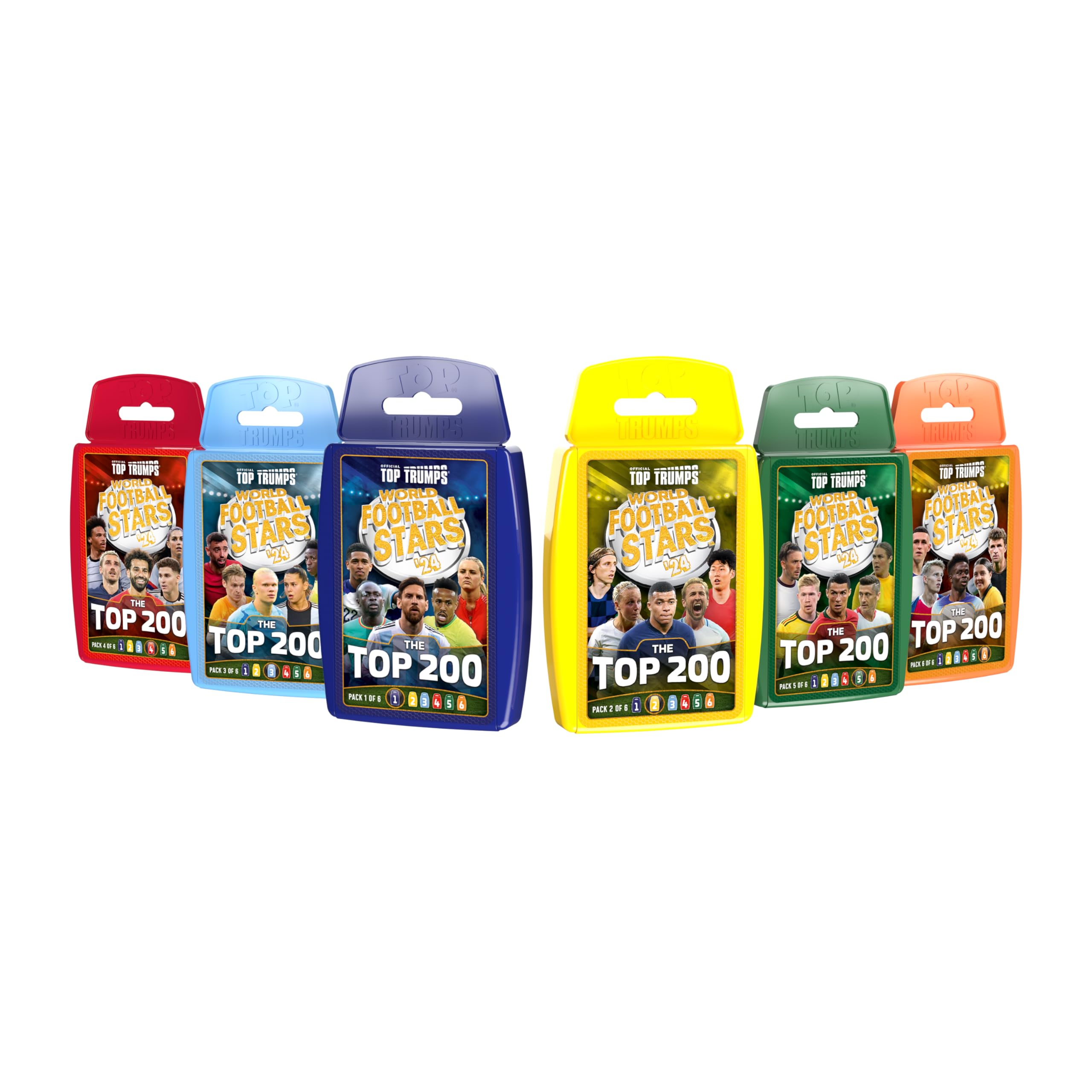 Top Trumps World Football Stars Top 200 Collector's Kit Six Pack Collection Card Game educational gift for ages 6 plus 4
