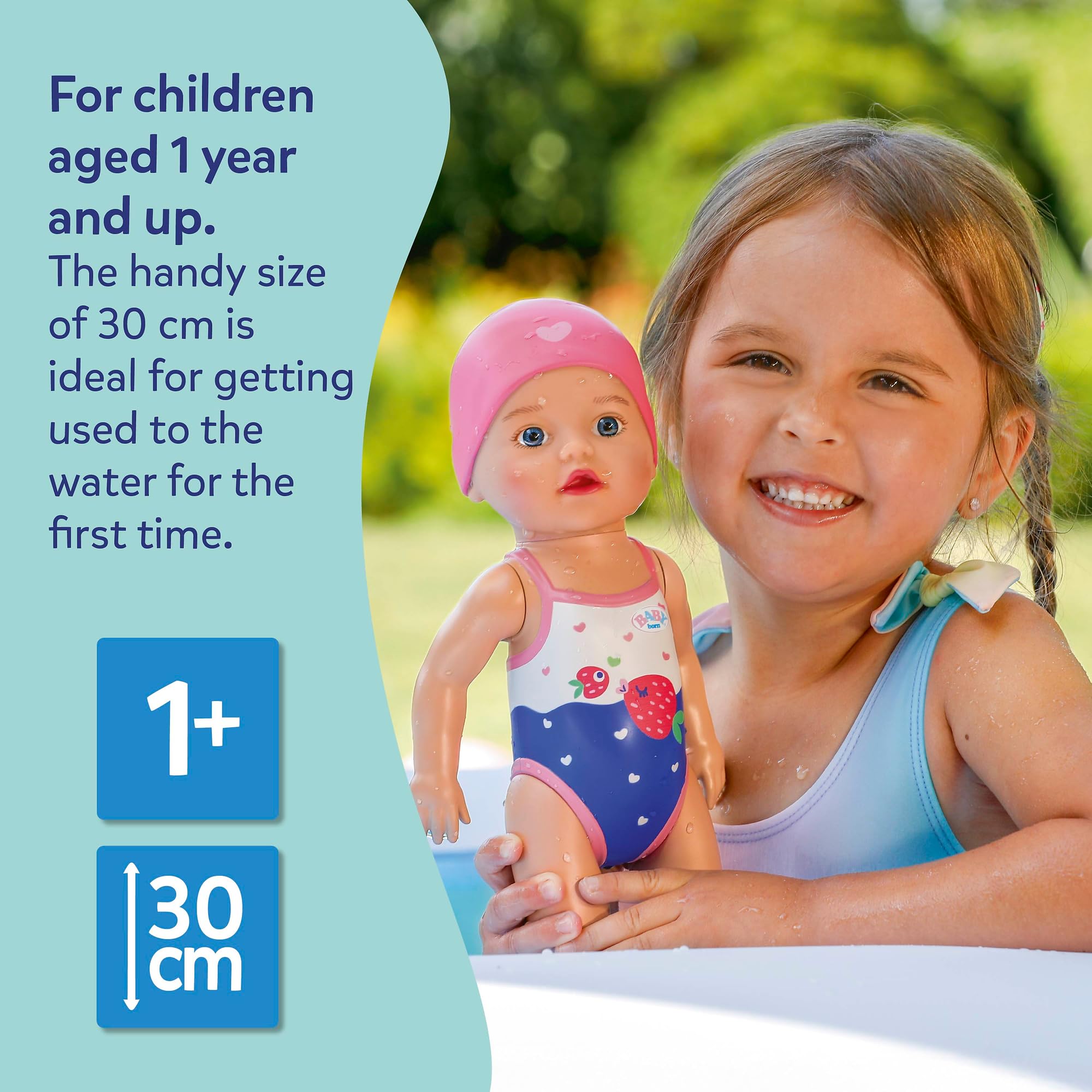 BABY born Swimming Lizzie Doll - 30cm Bath Doll with Wind-up Movement | Ages 1+ 5