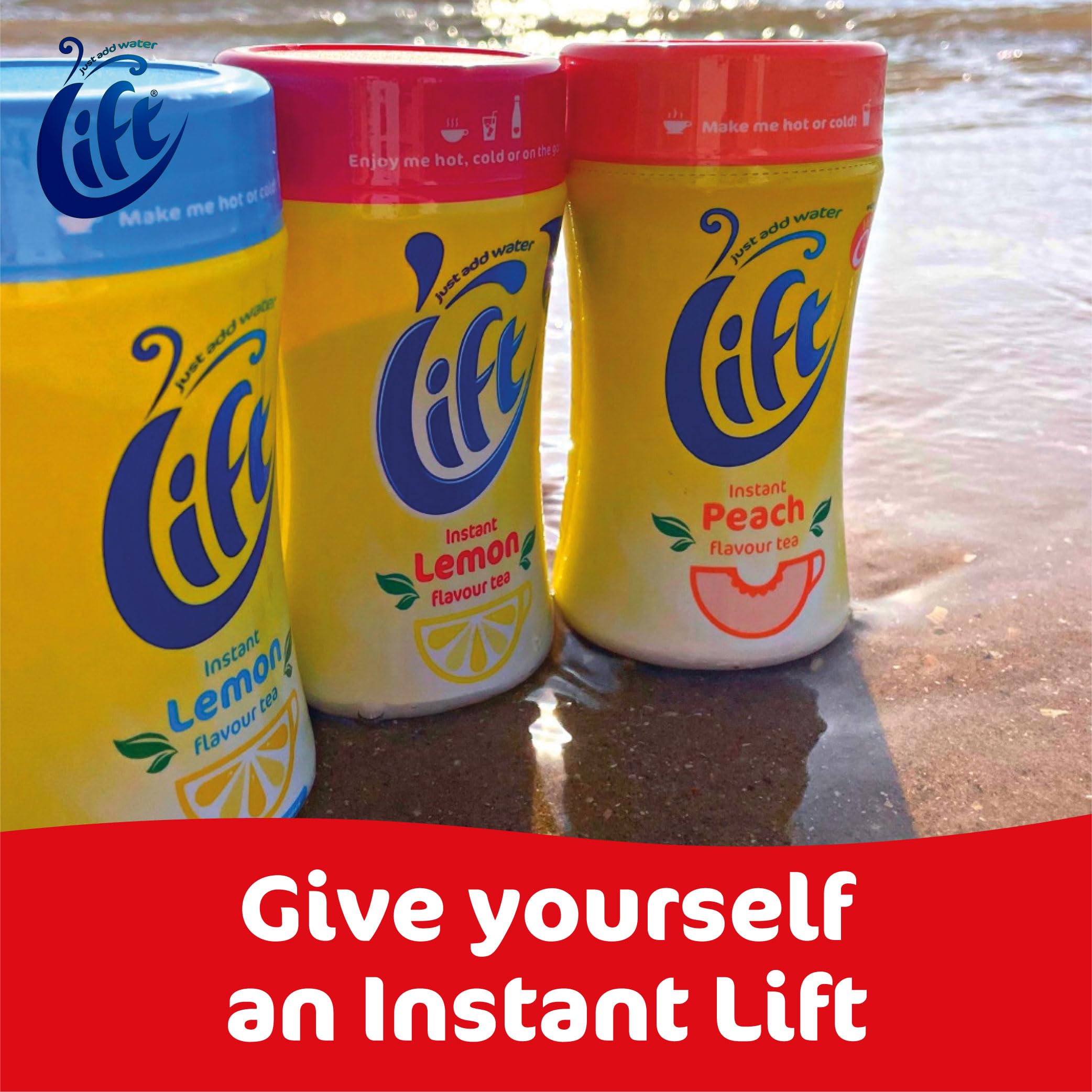 Lift - Instant Lemon Flavoured Tea 6 x 165g Jars 6