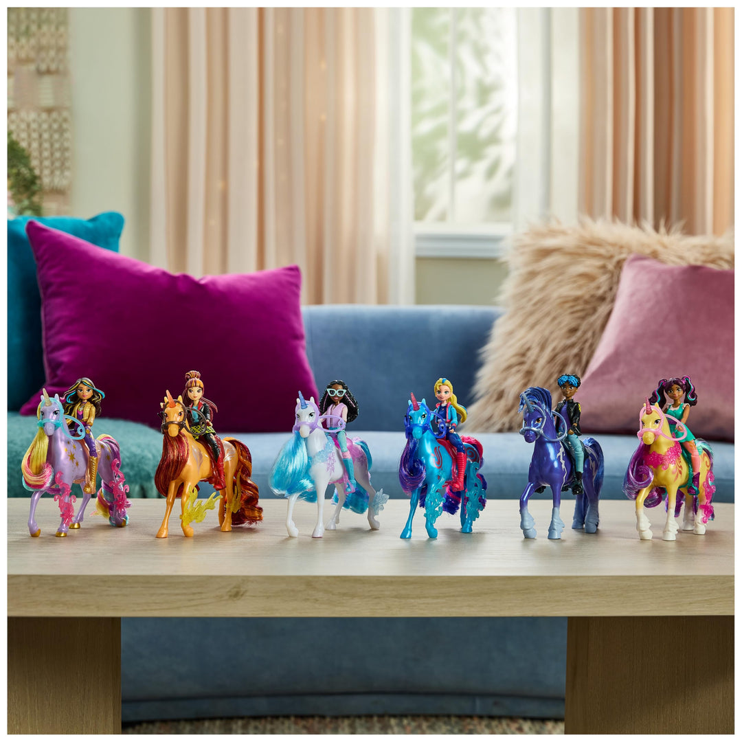 Unicorn Academy, Ava & Leaf Power of Friendship Set with Translucent Saddle