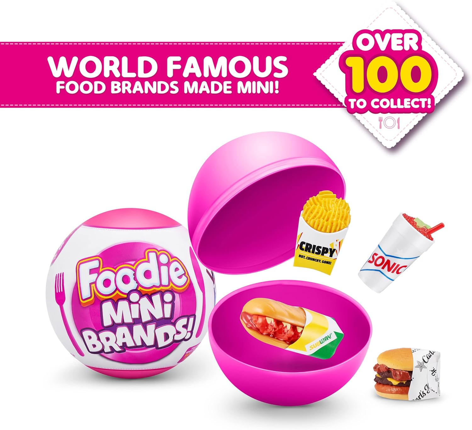 5 Surprise Foodie Mini 4 Pack - Collectible Fast Food Miniatures for Ages 3+ by ZURU 6