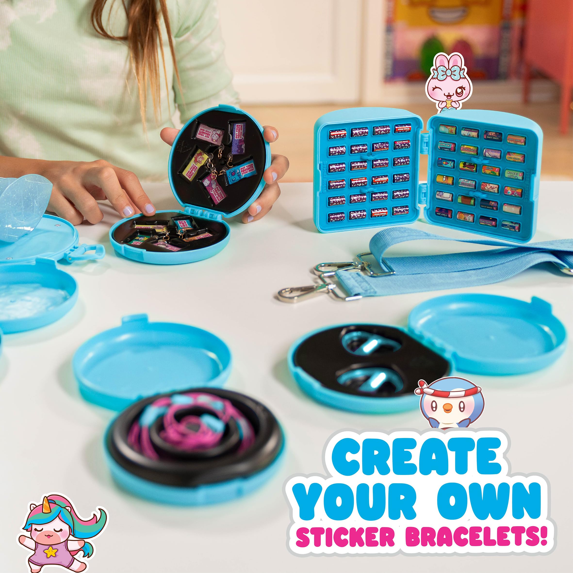 STICKI ROLLS Sticki Rolluxe S3 - Handbag Carry Case & Jewellery Craft Kit | Ages 5+ 5