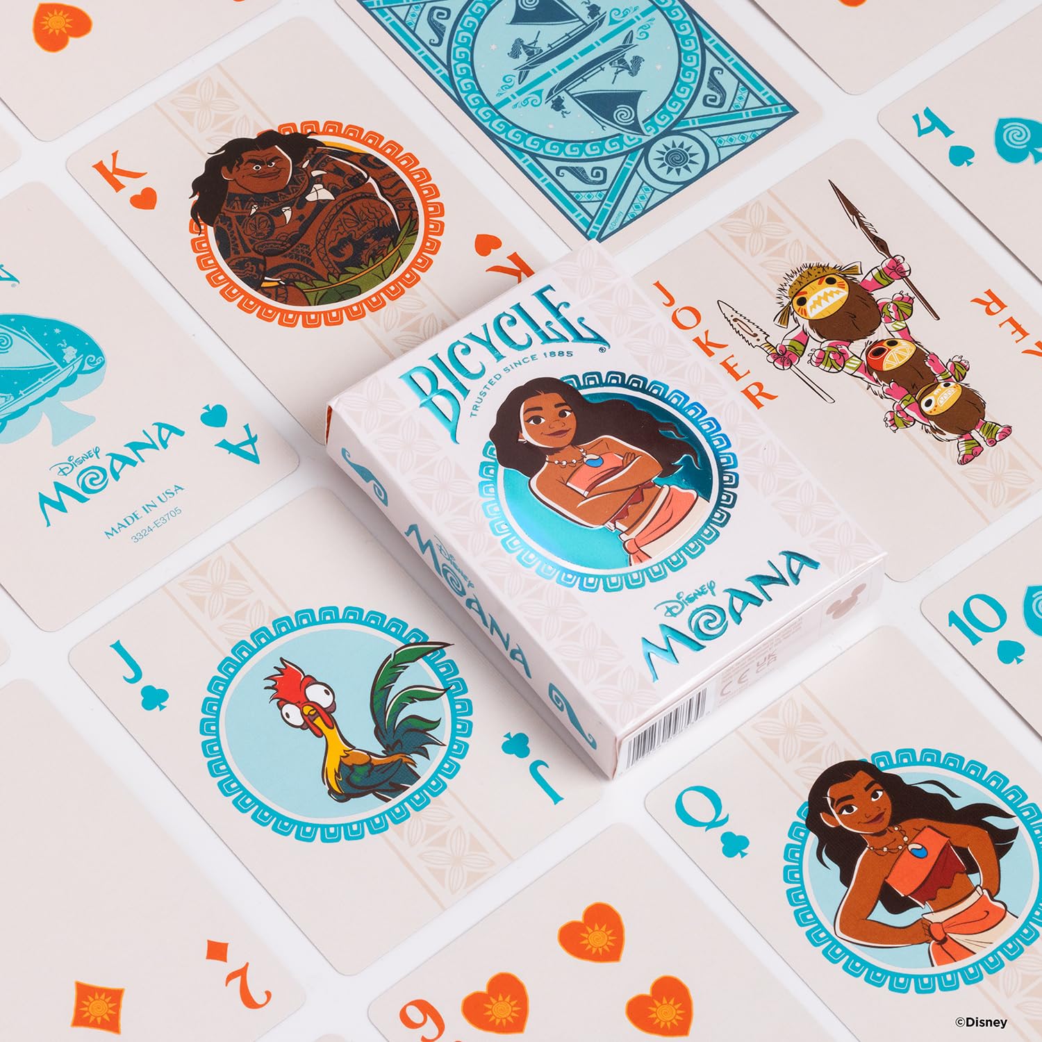 Bicycle Disney Moana Inspired Playing Cards - 1 Deck | Air Cushion Finish | Unisex Adult