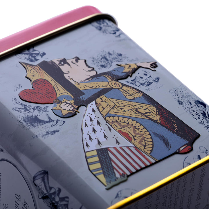 New English Teas - Pink Alice in Wonderland Tea Caddy with 40 English Afternoon Tea Bags