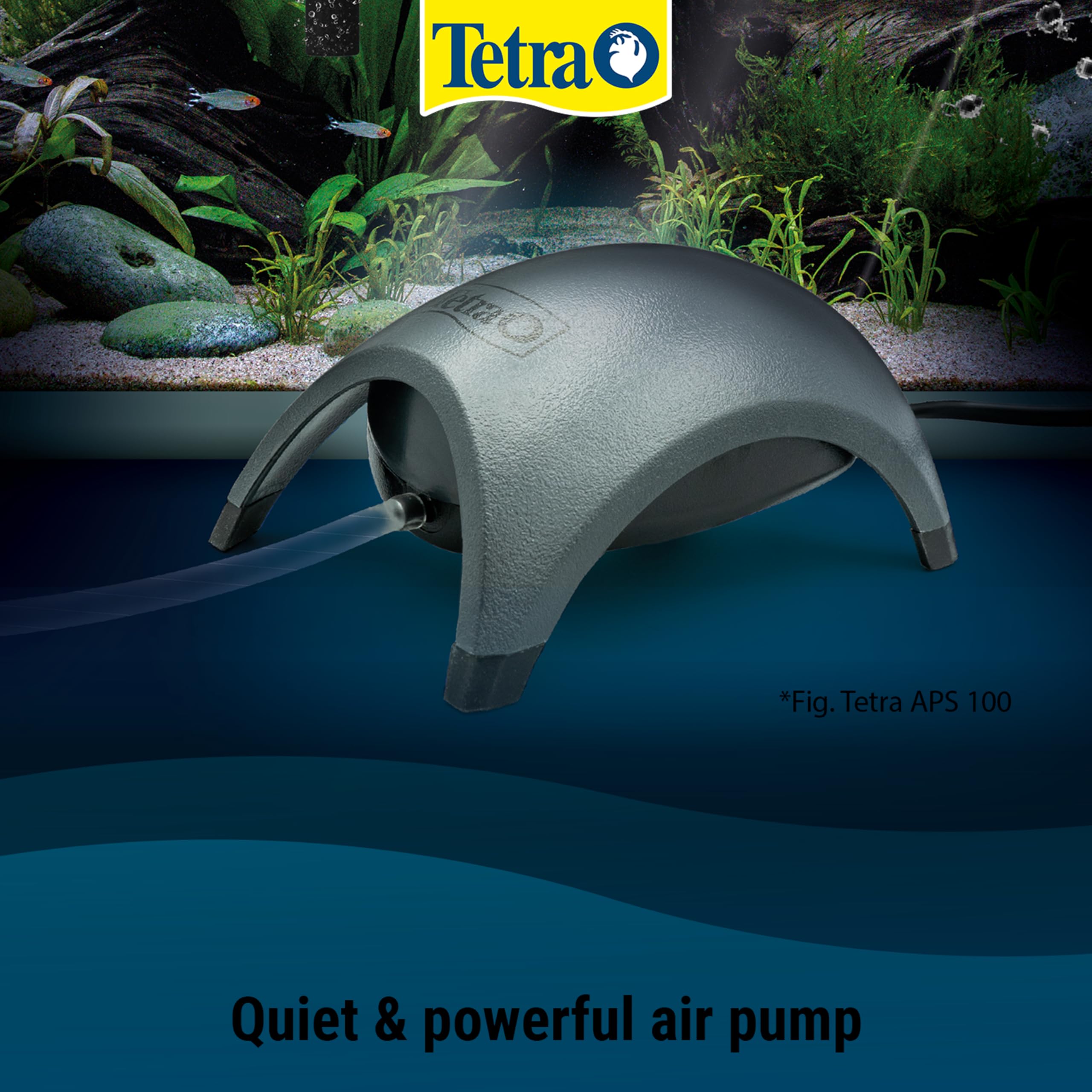 Tetra APS 150 Aquarium Air Pump - 150 LPH Flow Rate | Quiet Operation | Black 3