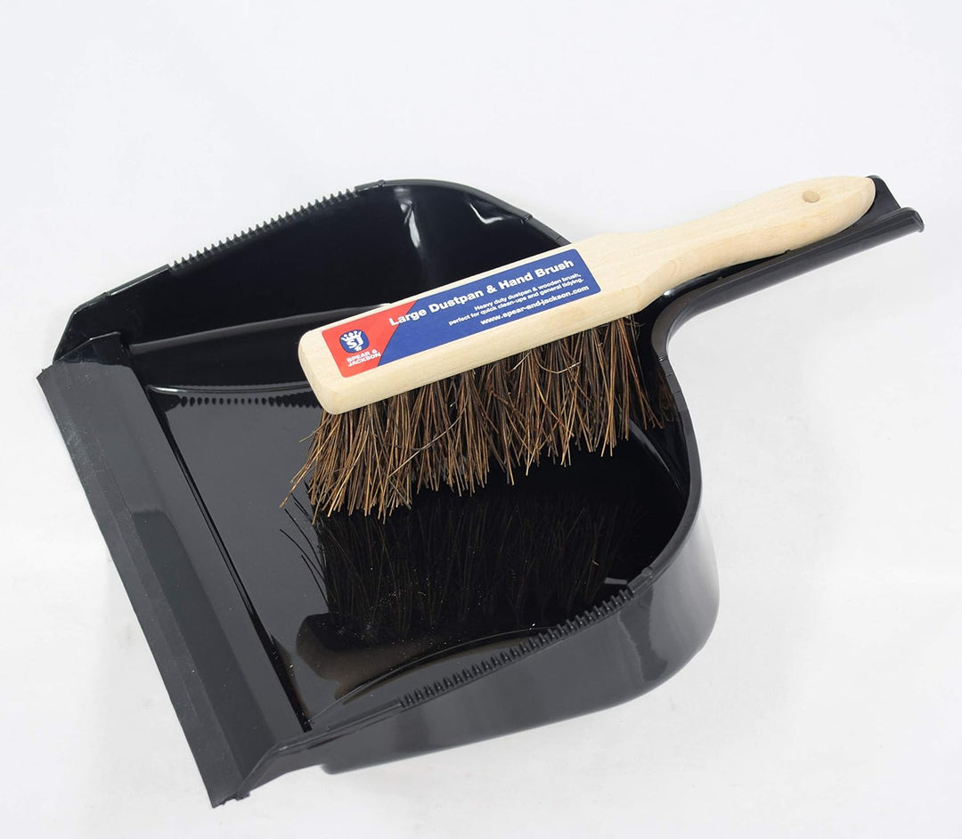 Spear & Jackson Dustpan and Hand Brush Set - Black