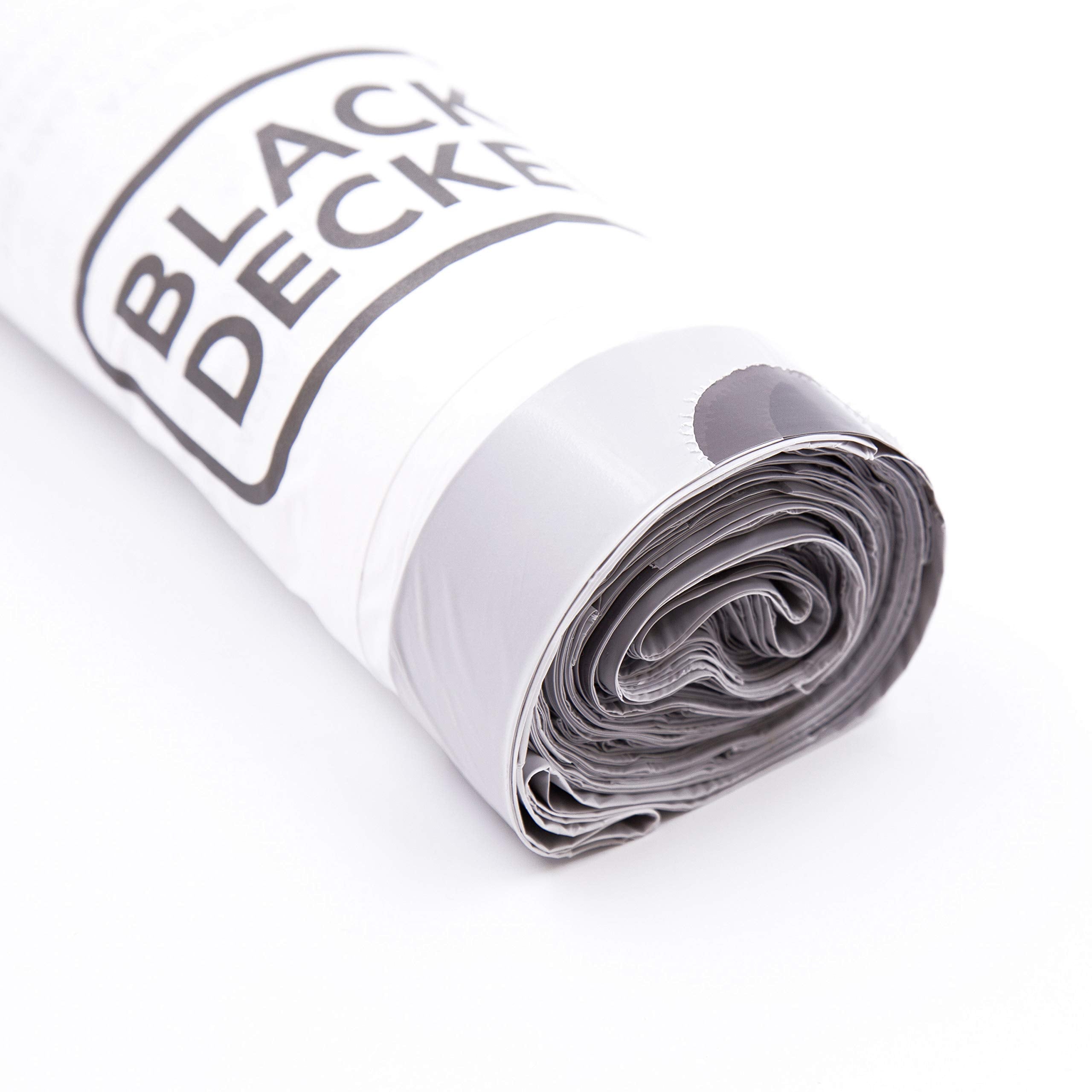 BLACK+DECKER 50L Drawstring Bin Liners - Heavy Duty Plastic Bags | 20 Pack, White 2