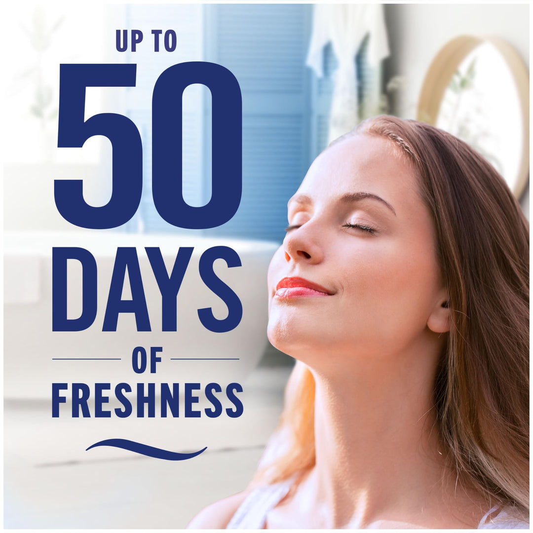 Febreze Bathroom Air Freshener - Odour Fighter with Cotton Fresh Scent, 50-Day Long-Lasting Air Care