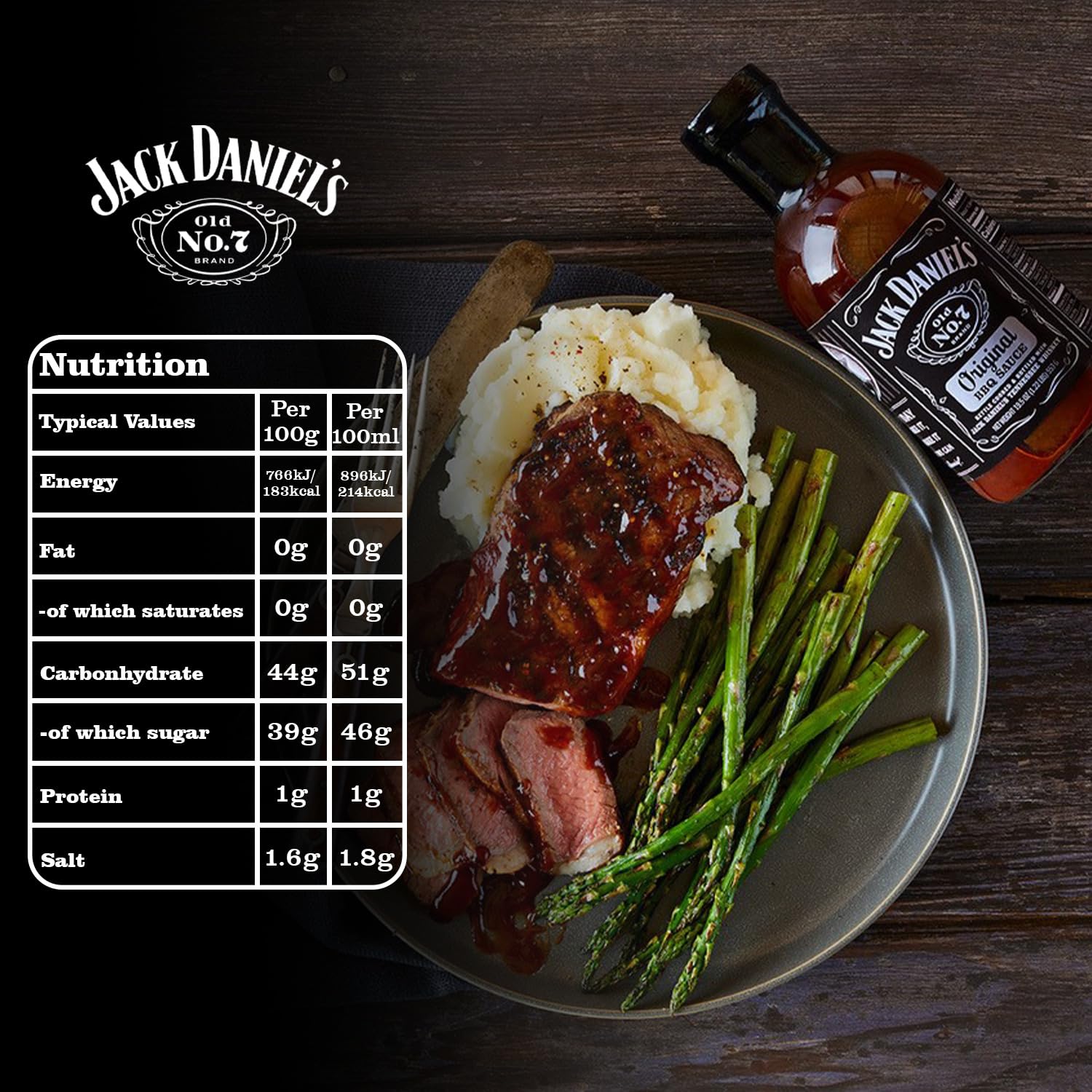 Jack Daniel's Original BBQ Sauce - Gluten Free Marinade for Ribs & Burgers | 280g Bottle