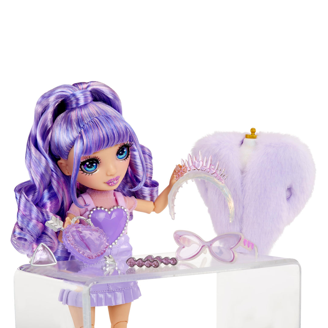 Rainbow High Creative Crystals Violet - Purple 28 cm Fashion Doll with DIY Crystal Make It Kit