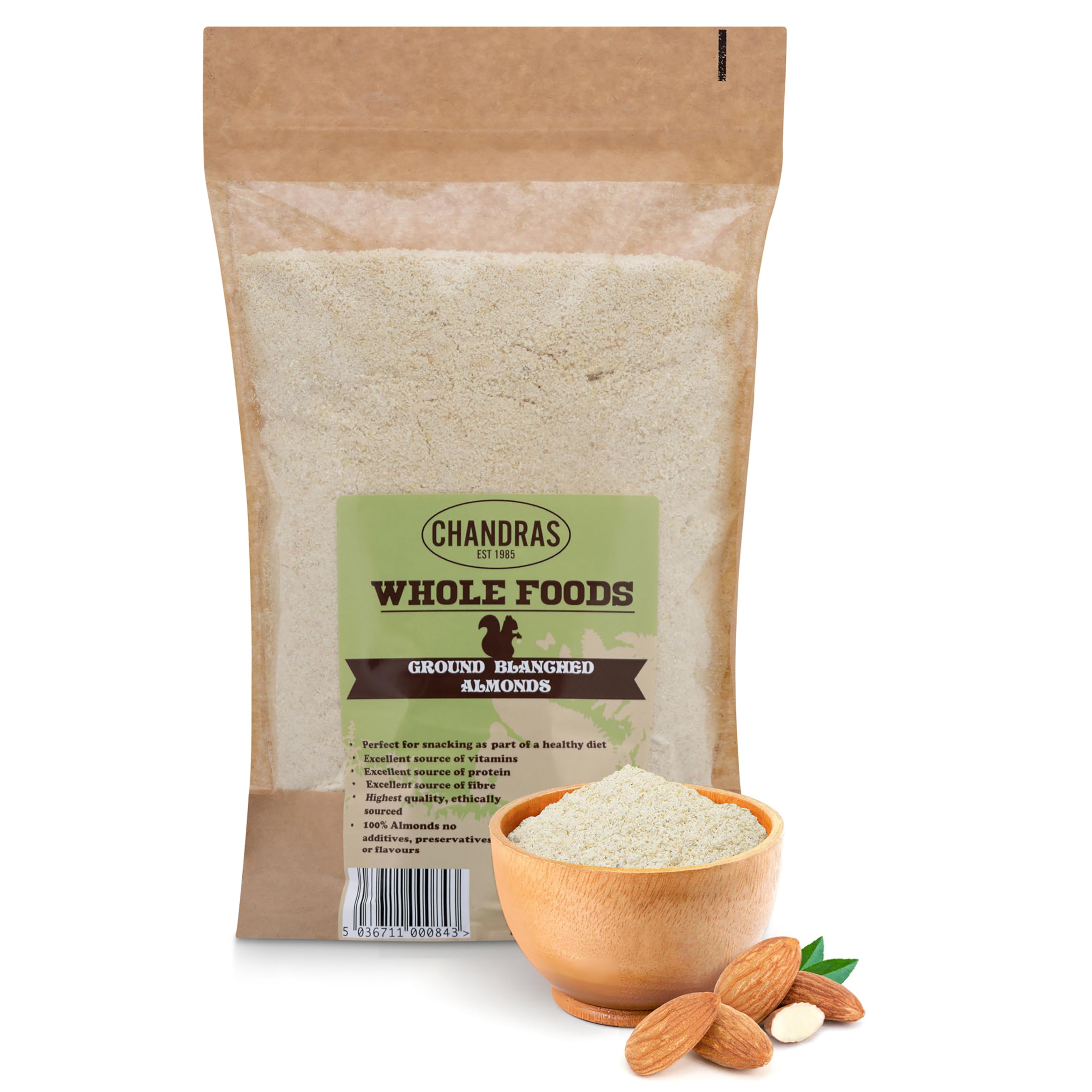 CHANDRA Ground Almond Flour - 1kg Bag | Gluten-Free, Keto & Paleo Friendly