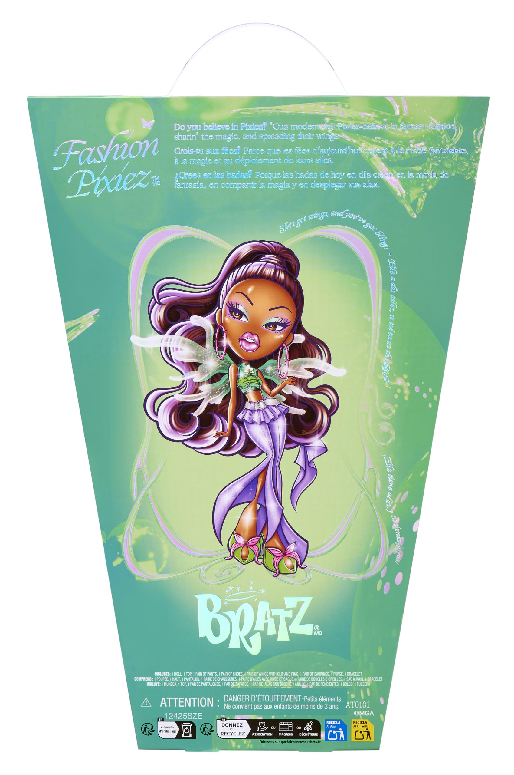 Bratz Fashion Pixiez Sasha - Collectible Doll with Transformable Wings, Fashion Outfit & Accessories, 11.5 inch 16