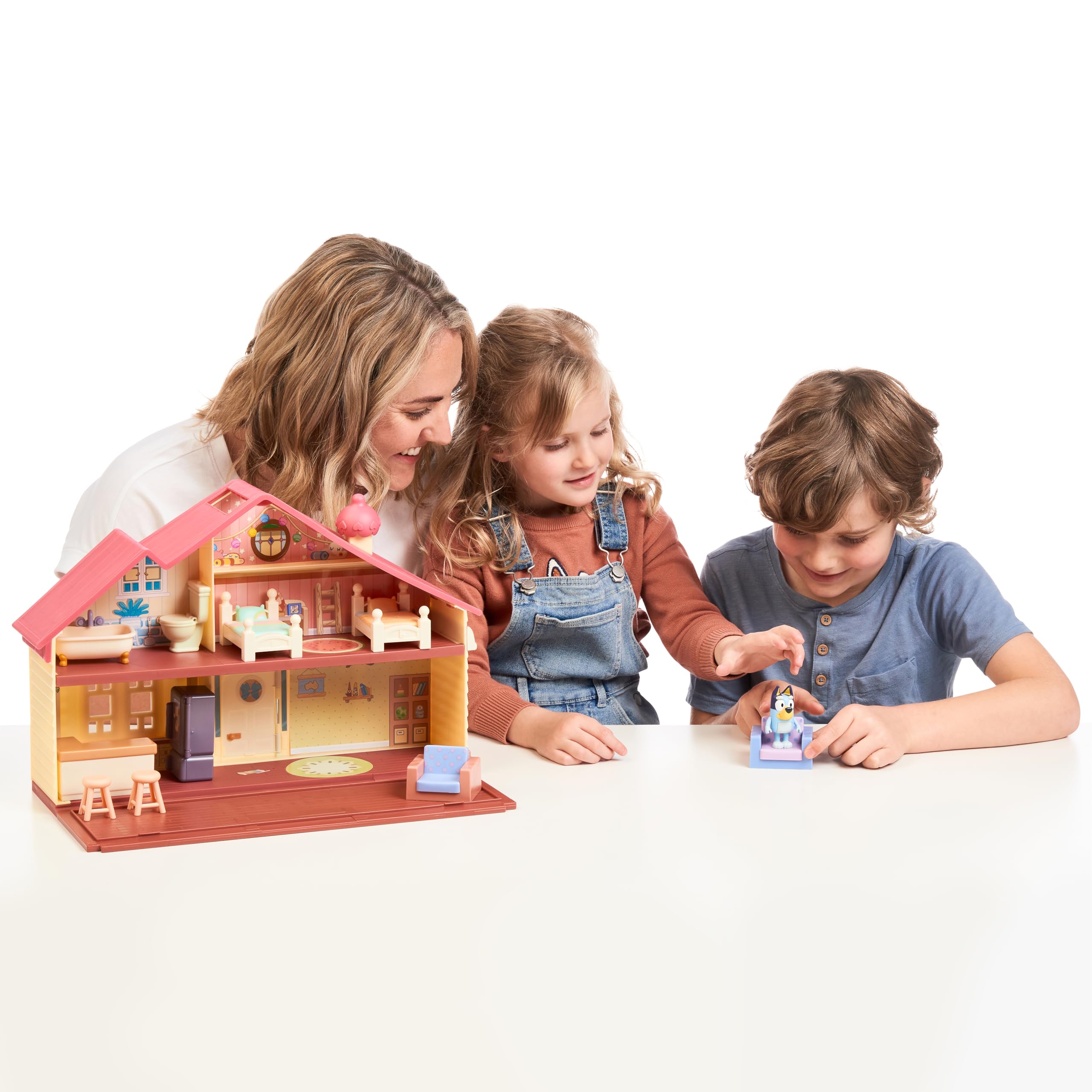 Bluey Plastic Playset - Heeler Family Home with 1 Figure & Furniture Accessories | Ages 3+ 6
