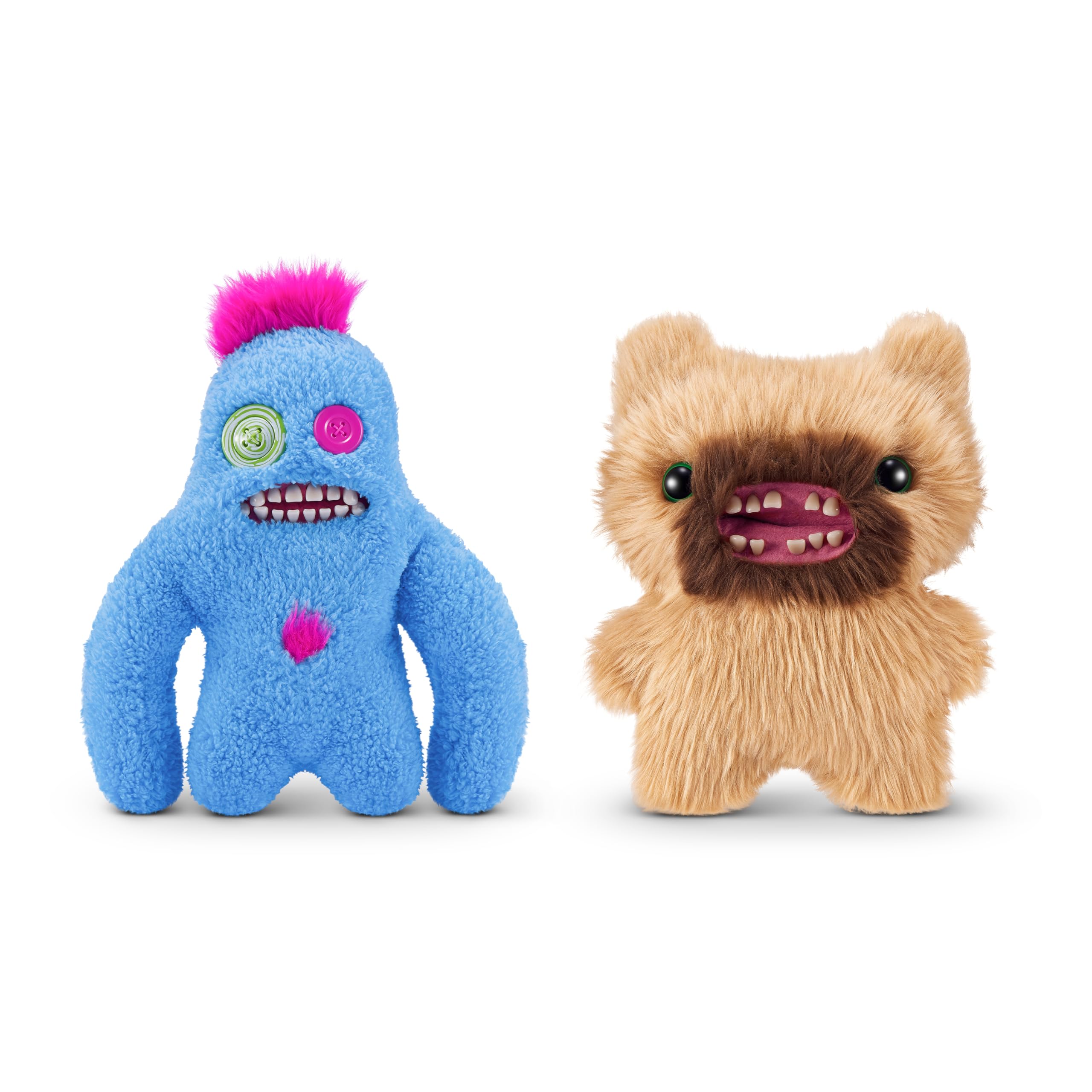 Fuggler Hairy Fuggs 2-Pack - 9-inch Funny Ugly Monster Plush Toys for Kids 4+