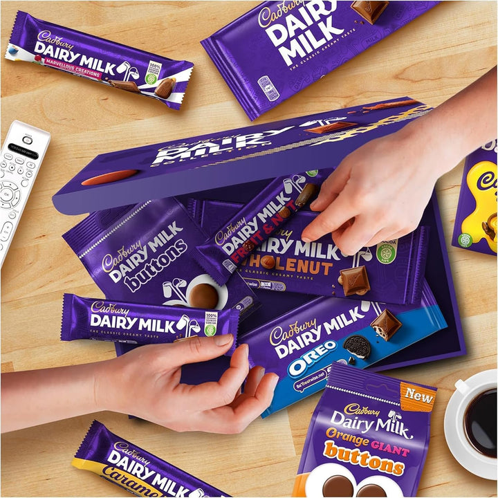 Cadbury Dairy Milk Big Night In Deluxe Hamper with 10 Assorted Chocolate Bars