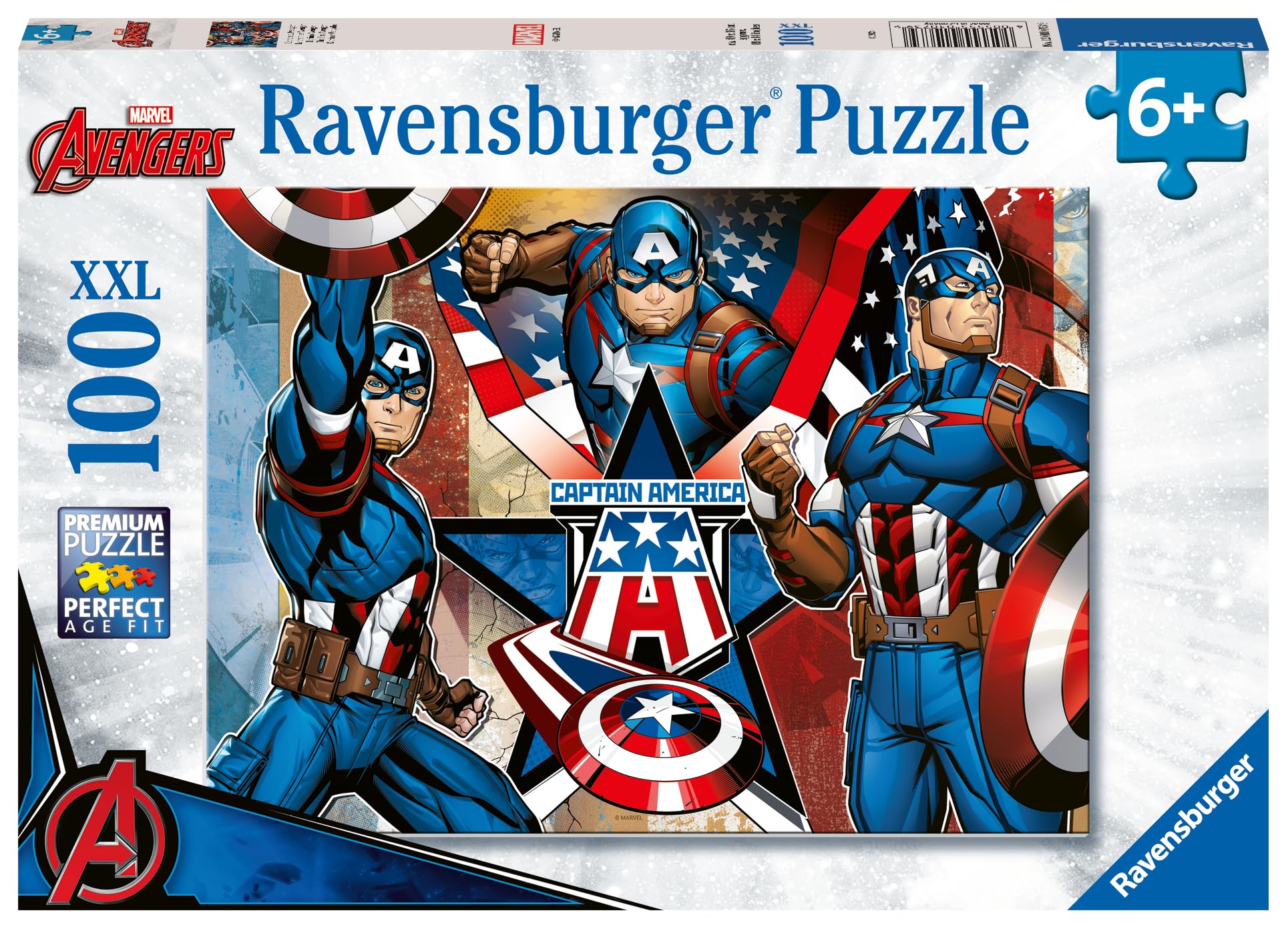 Ravensburger Marvel Captain America 100-Piece Jigsaw Puzzle for Kids - Ages 6+