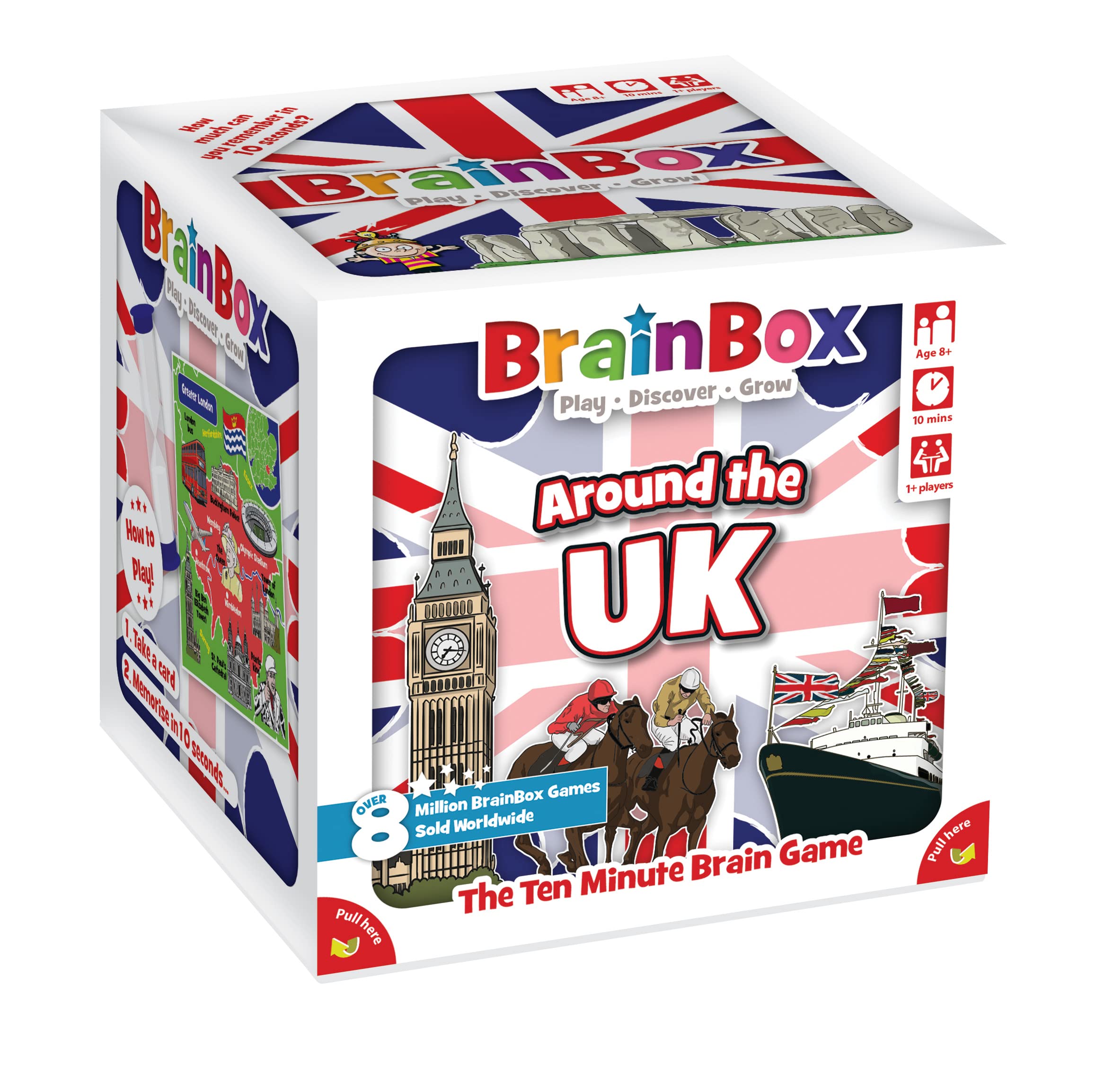 Brainbox Around The UK Card Game - 55 Cards, 440 Questions, Ages 8+ 6