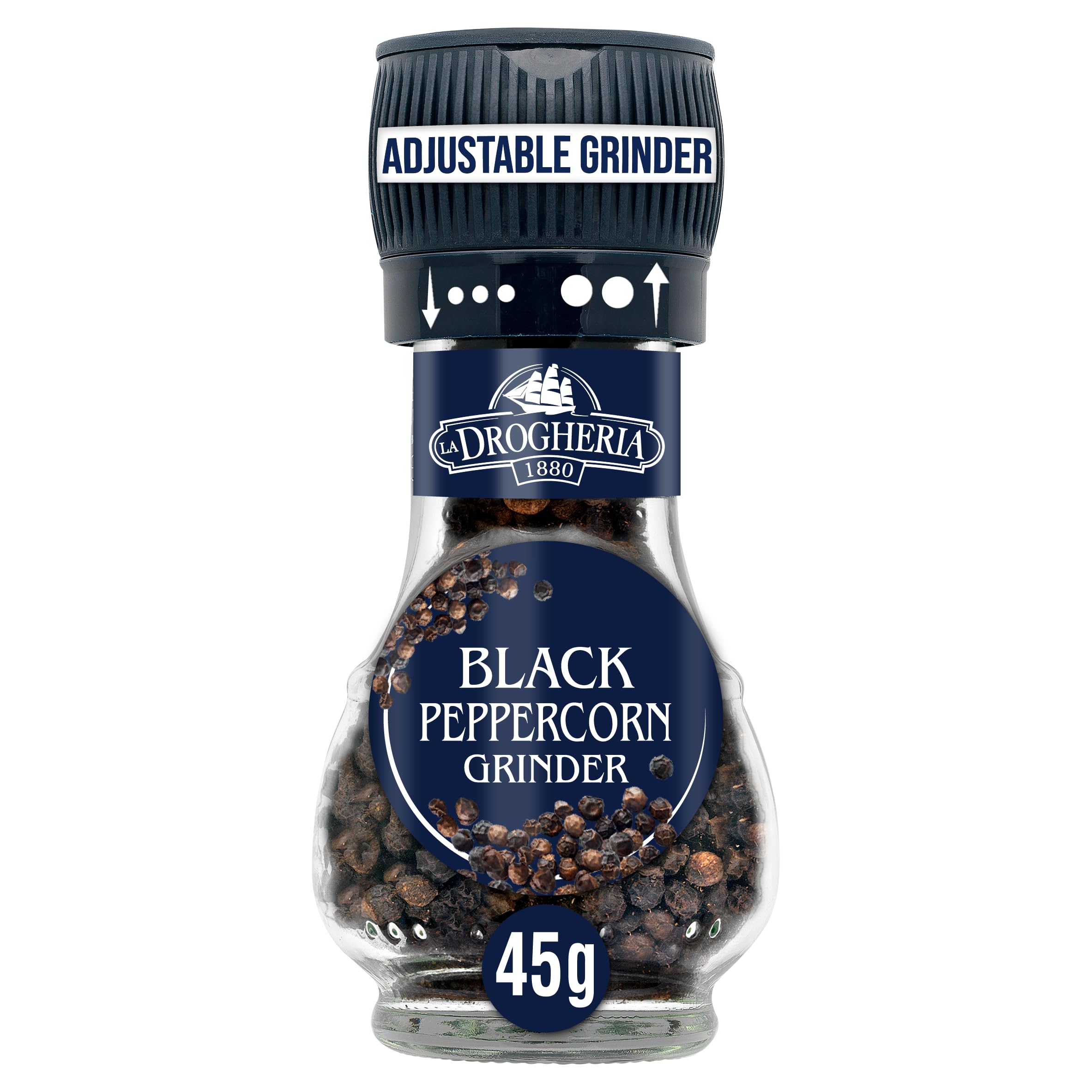 Drogheria & Alimentari - Black Pepper Corns Adjustable Grinder (45 g)