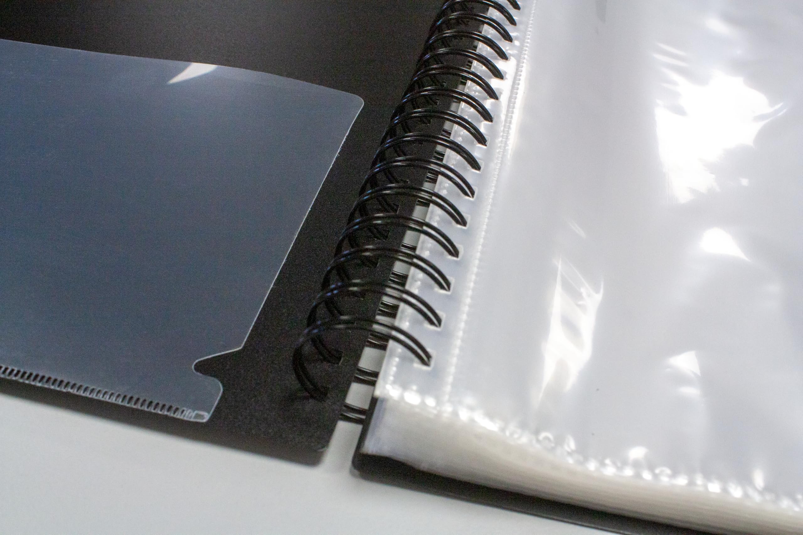 eco-eco A4 Spiral Bound Display Book - 80 Pockets, 90% Recycled, Black | Personalizable Sleeve 2
