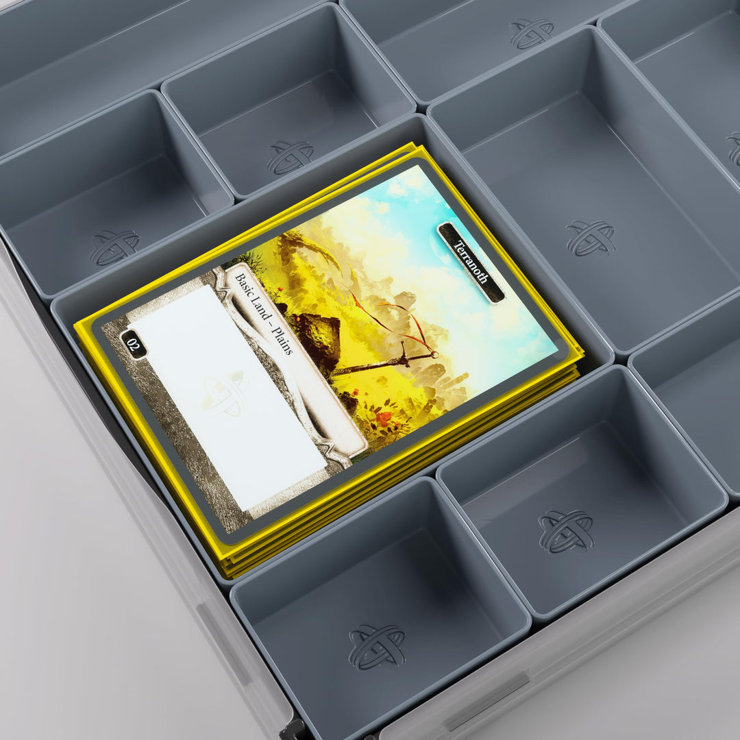 Gamegenic Token Silo XL Convertible (Black) - Stackable Token Box with 15 Removable Compartments