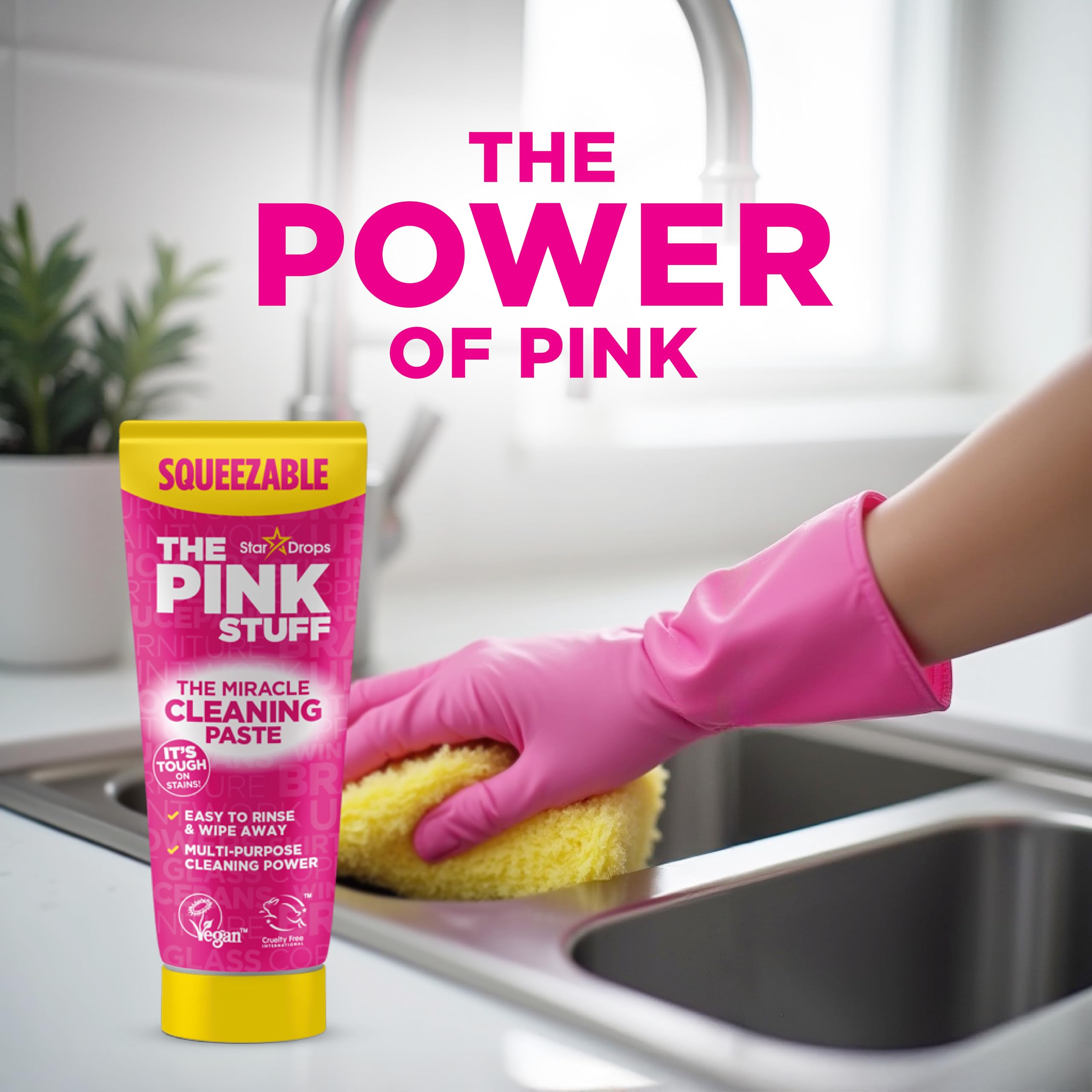 Stardrops The Pink Stuff Miracle Squeezable Cleaning Paste - 300g | All Purpose | Rhubarb Scent 5