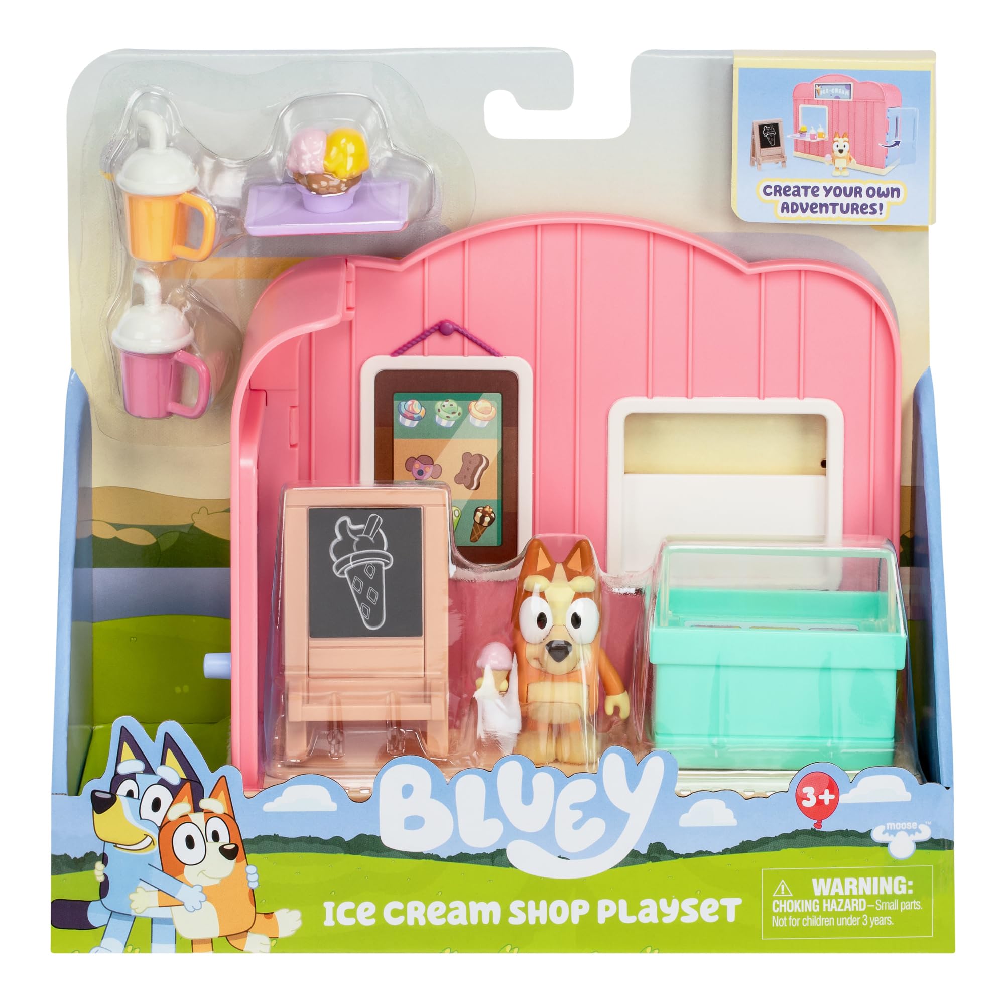 BLUEY Ice Cream Shop Playset with Bingo Figure - Imaginative Play for Kids 13
