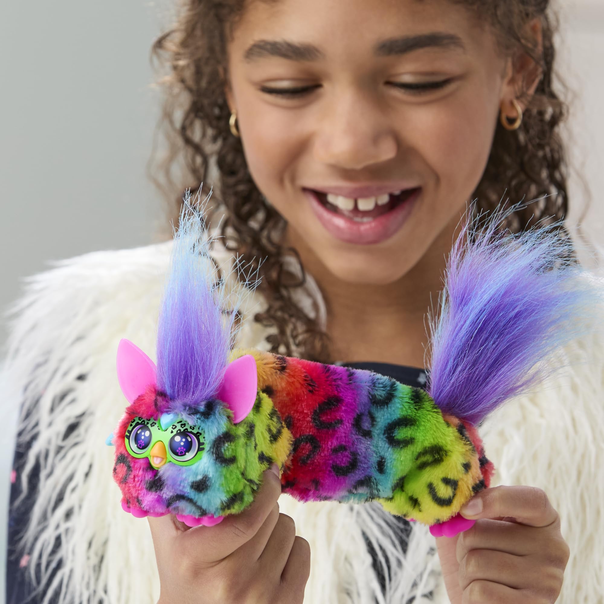 Rain-Bow-Kat DJ Furblets Plush Toy - Interactive Musical Stretchable Figure for Kids 6+ 3