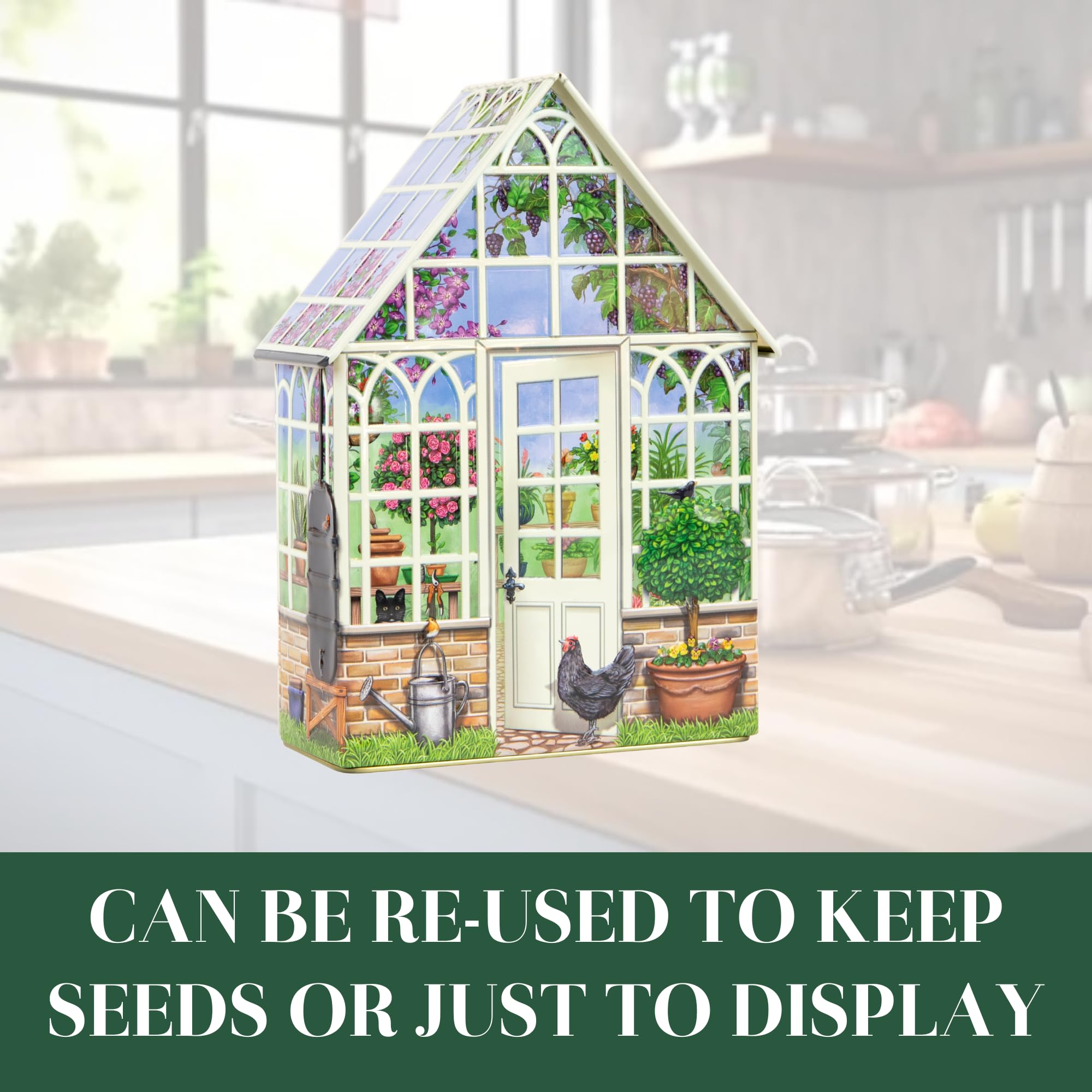 The Silver Crane co. Small Green House Devon Toffees Tin - 200g Traditional Sweets Gift | Vegetarian Friendly 6