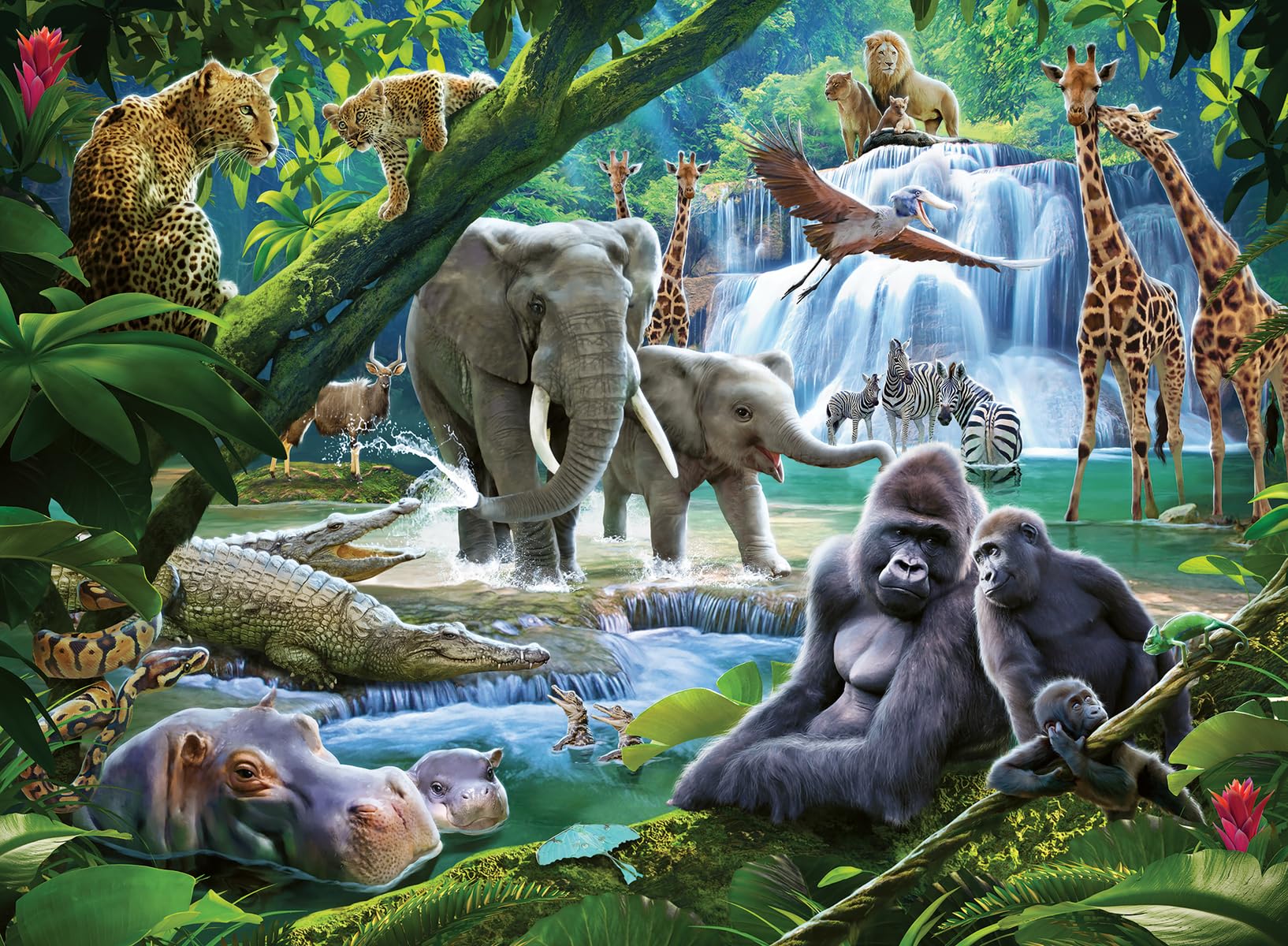Ravensburger Jungle Families 100 Piece Jigsaw Puzzle for Kids Ages 6+ | Extra Large Pieces 1