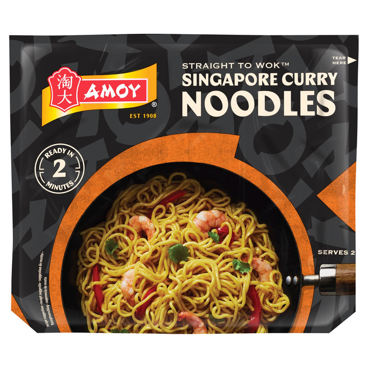 Amoy Straight to Wok Singapore Curry Noodles 2 x 150 g