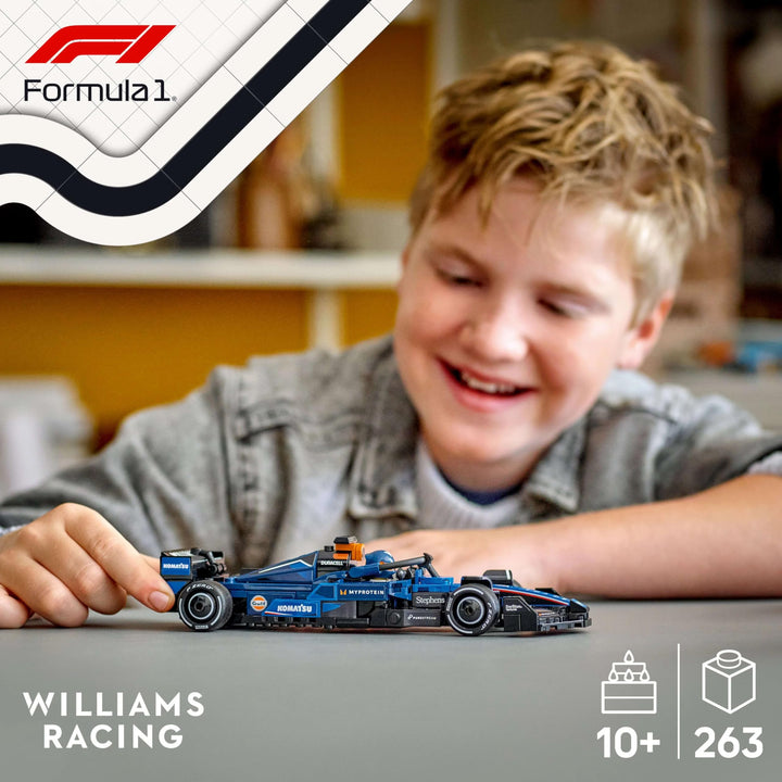 LEGO Speed Champions Williams Racing FW46 F1 Race Car Toy with Driver Minifigure - Building Set for 10+