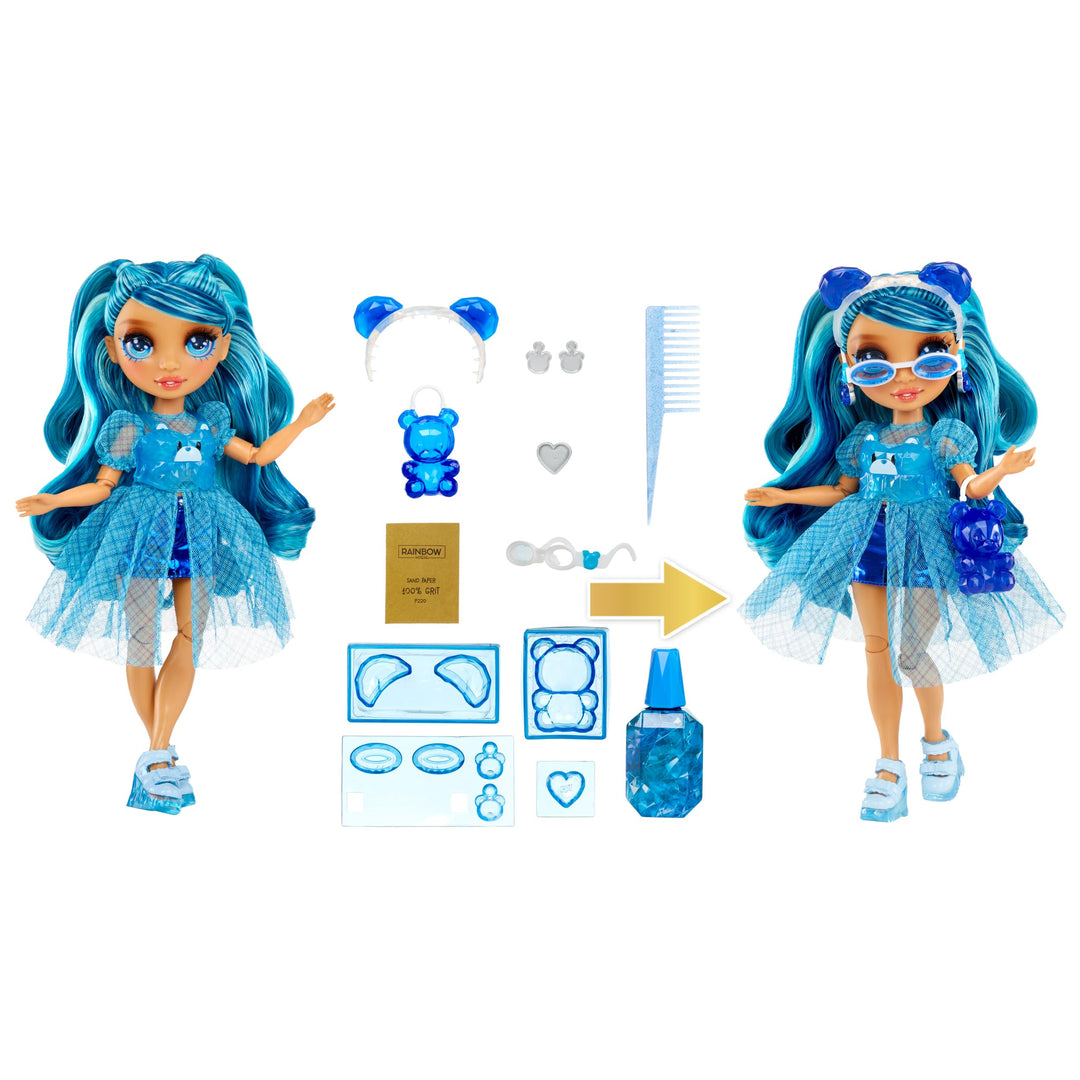 Rainbow High Creative Crystals Skyler - Blue 28 cm Fashion Doll with DIY Crystal Accessory Kit