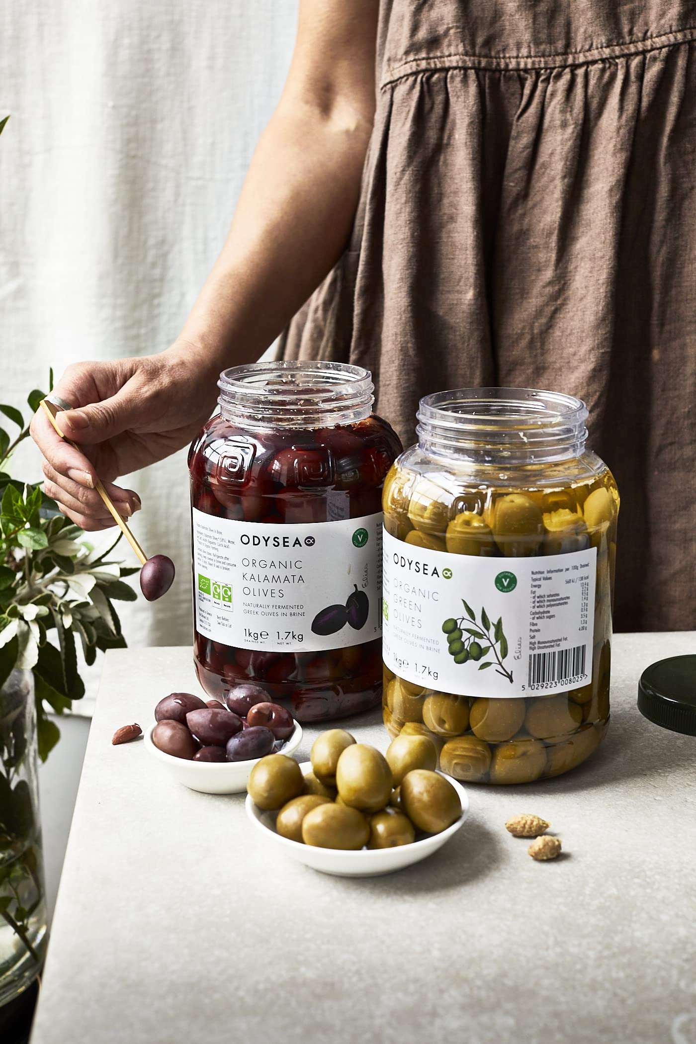 Odysea Organic Green Olives in Brine (1kg) 5