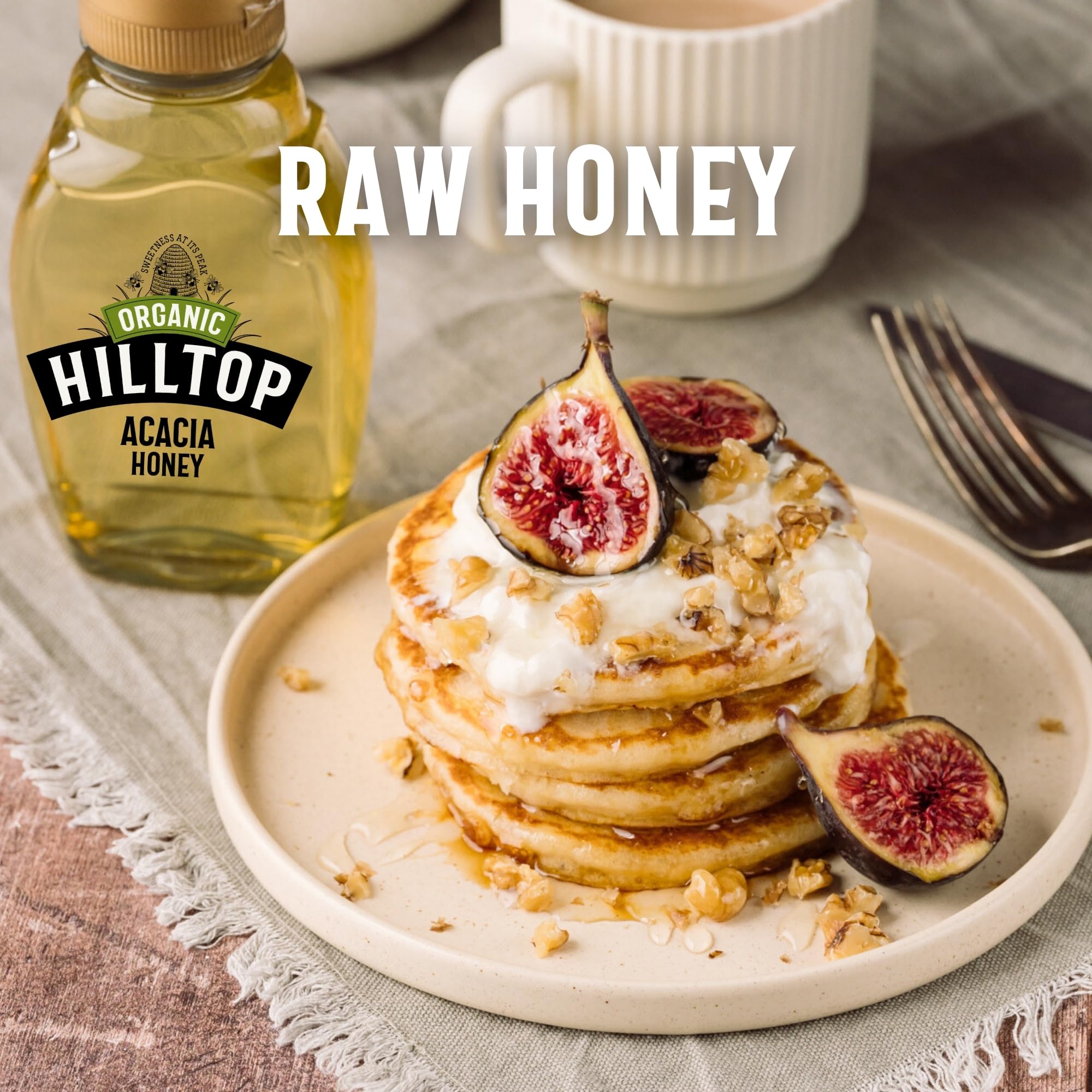 Hilltop Honey - Organic Acacia Honey - Squeezy Bottle - 340g 10