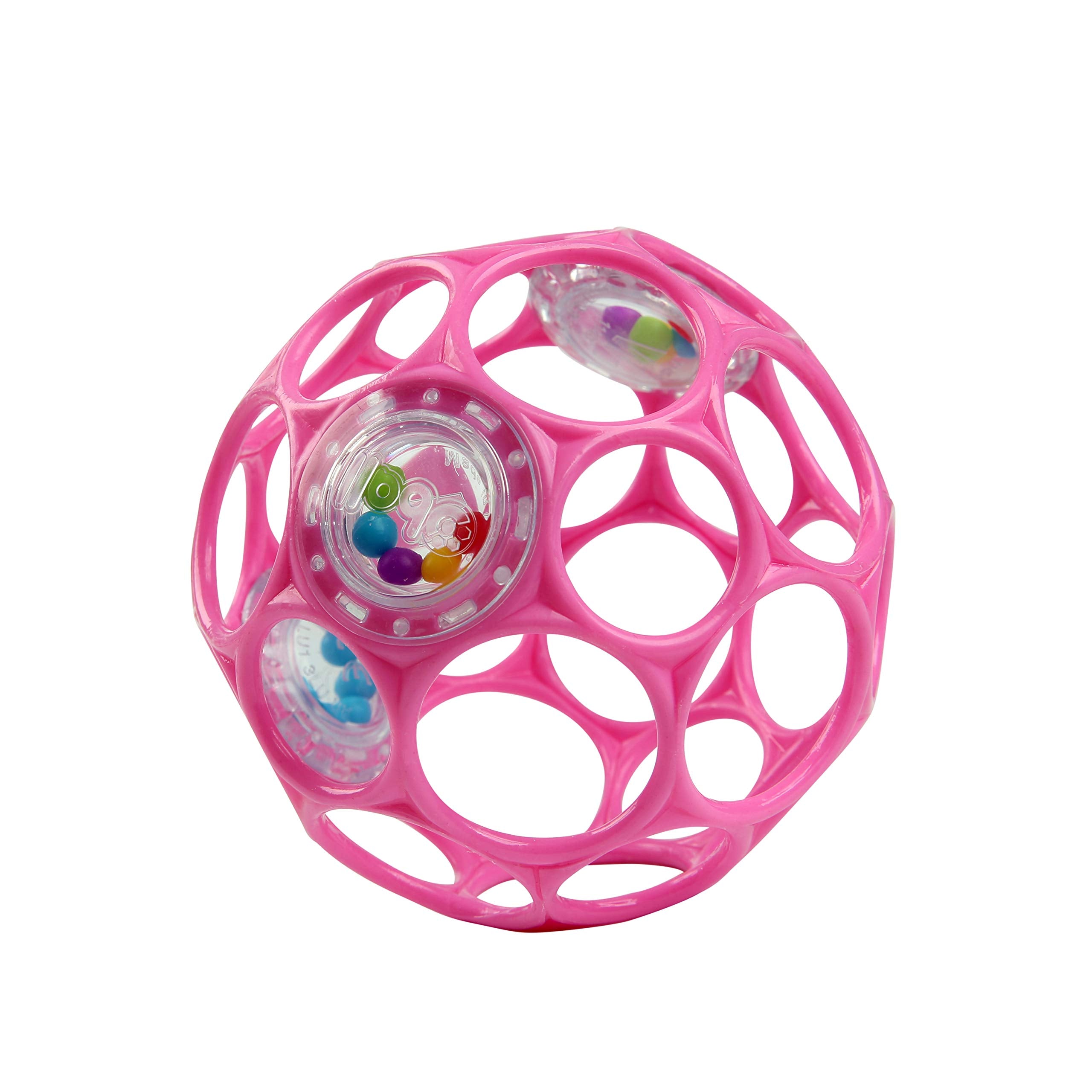 Bright Starts Oball Rattle Easy-Grasp Toy - Pink, Newborn+