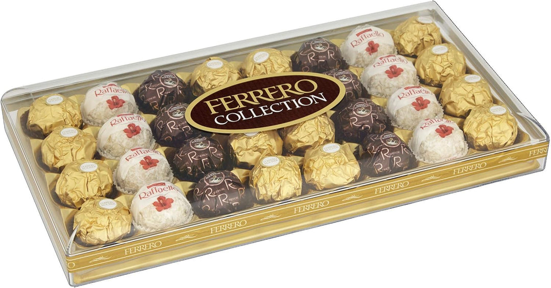 Ferrero Collection Assorted Chocolates - 32 Piece Gift Box with Rocher, Rondnoir & Raffaello