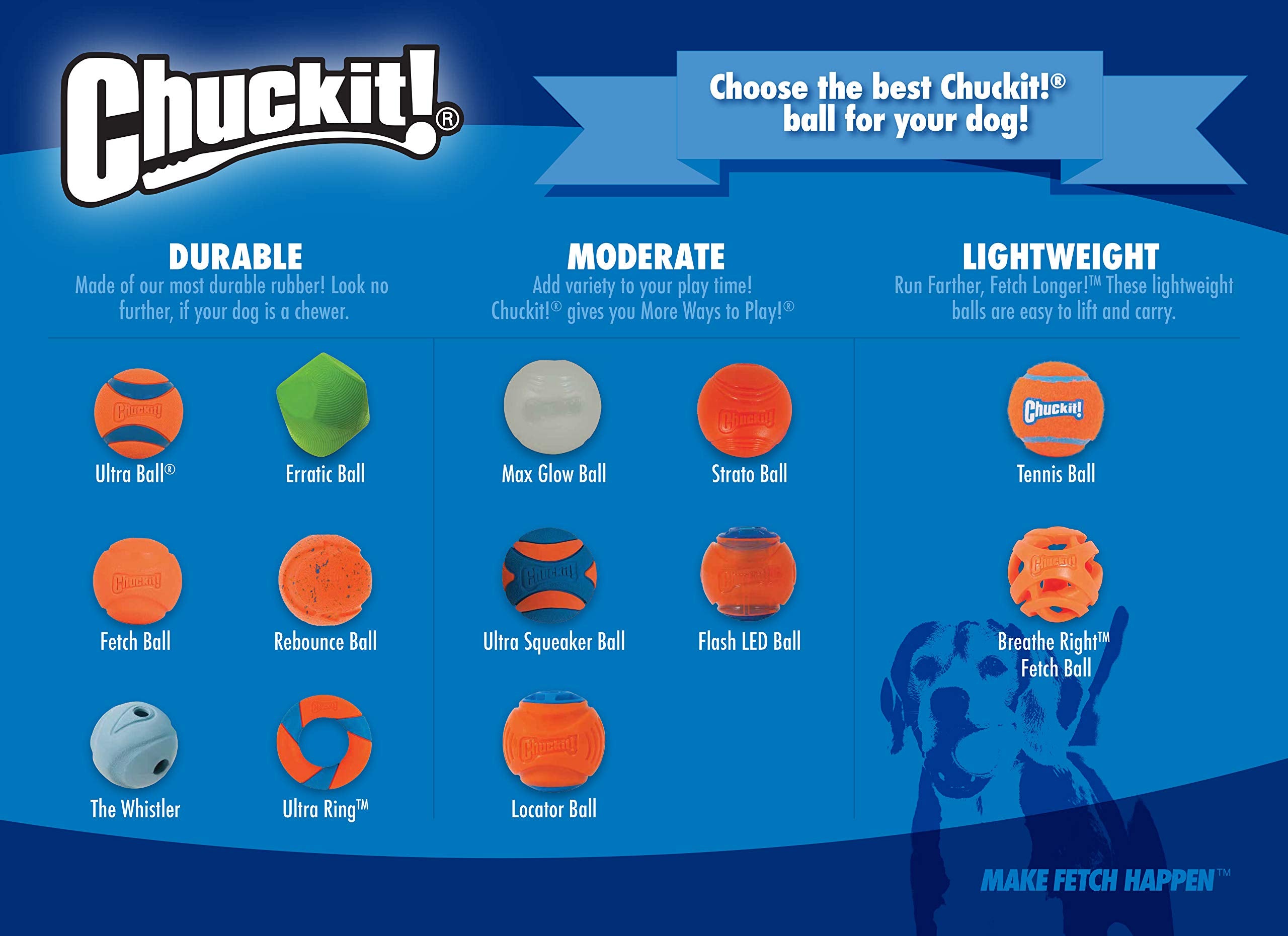 Chuckit! Fetch Ball Dog Toy - Durable Rubber, High Bounce | Medium Size, 2 Pack 7