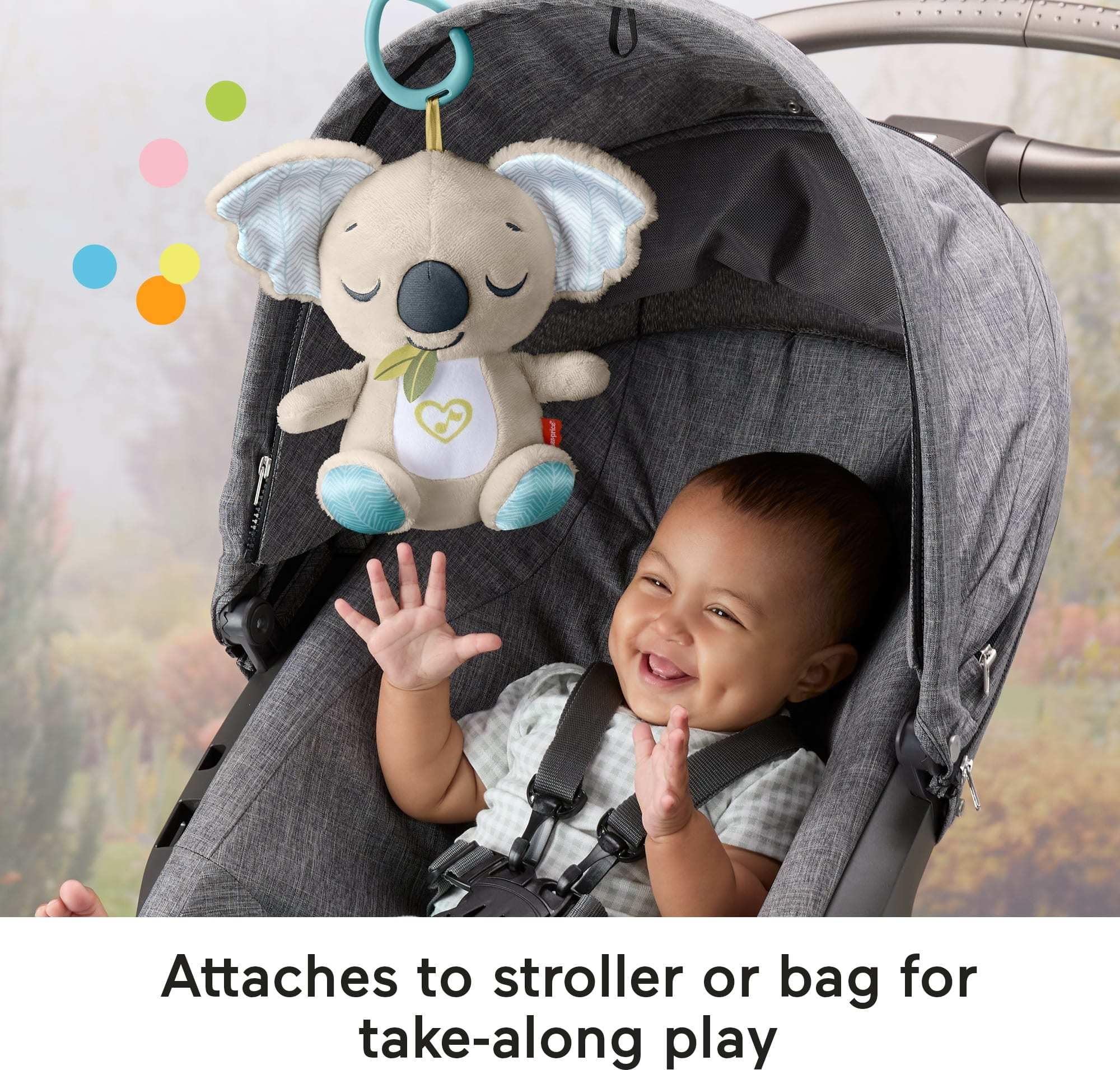 Fisher-Price On-the-Go Koala Soother - Plush Portable Sound Machine for Newborns 0+ Months 11