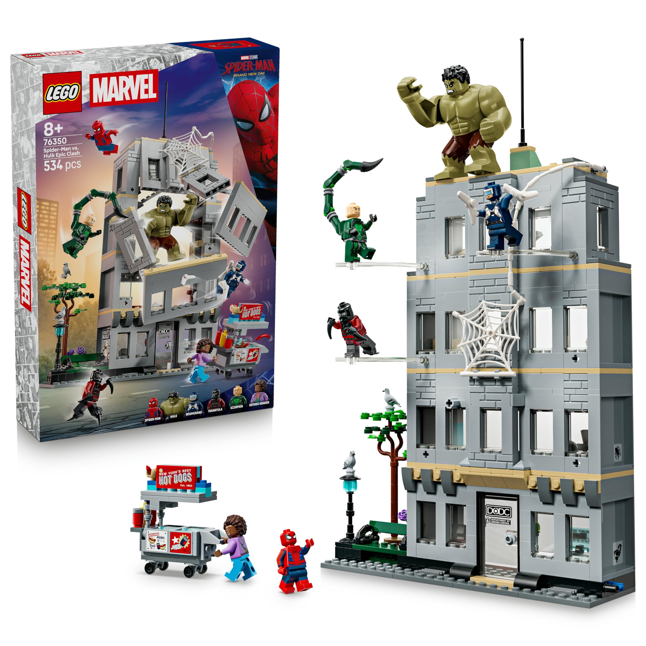 LEGO Marvel Spider-Man vs. Hulk Epic Clash Building Set 76350 for Ages 8+