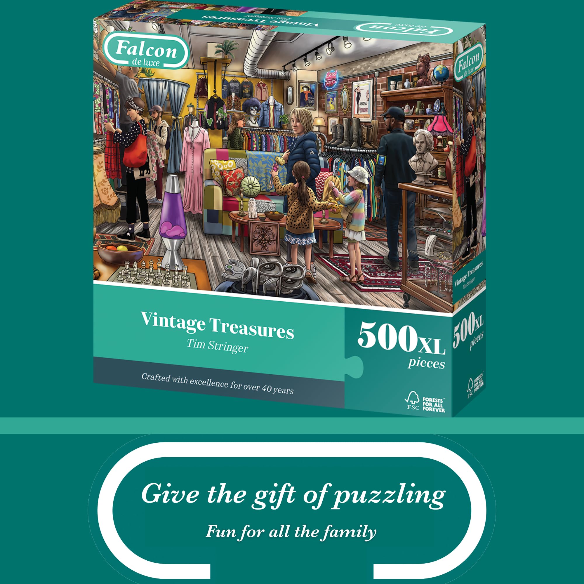 Falcon Vintage Treasures - 500 XL Piece Jigsaw Puzzle for Adults