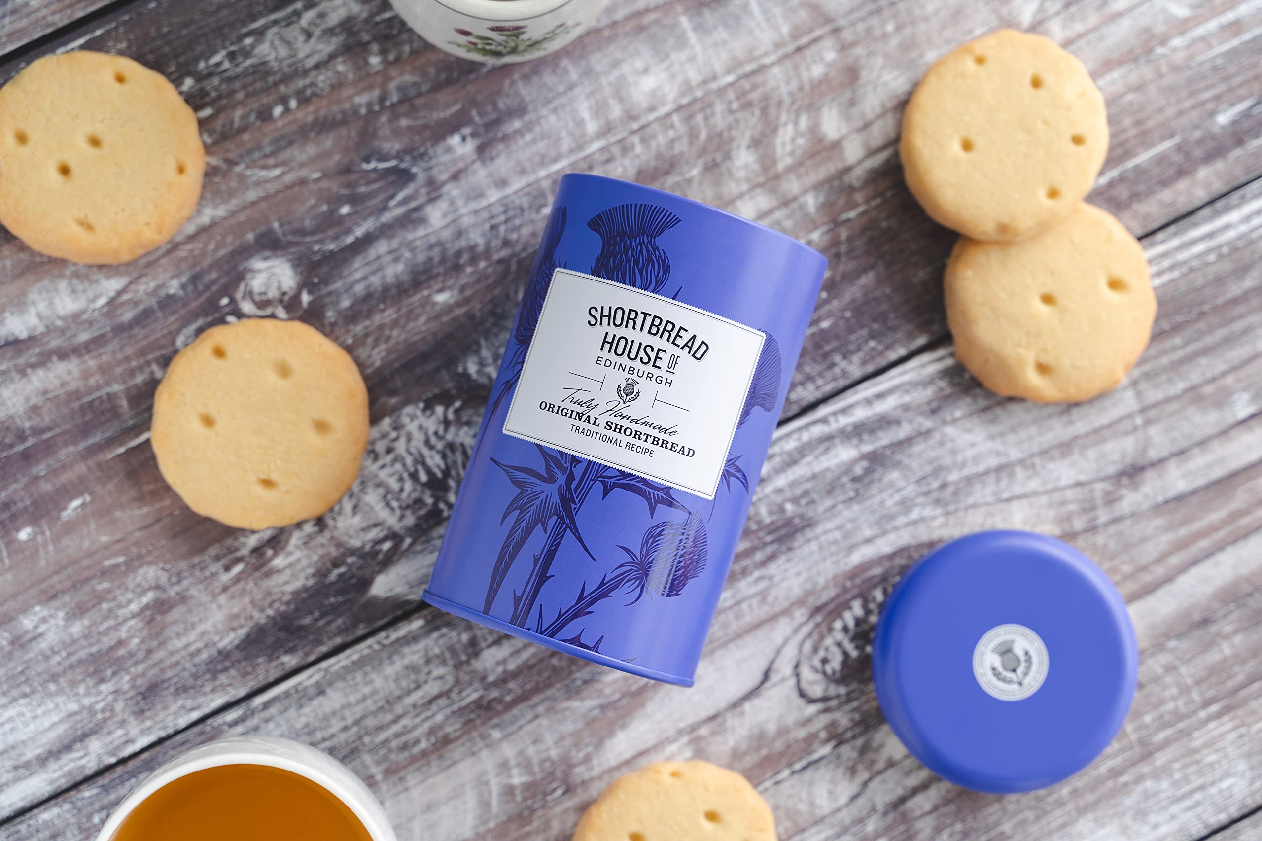 Shortbread House of Edinburgh Original Recipe Shortbread Biscuits - Handmade Scottish Shortbread, 140g Tin